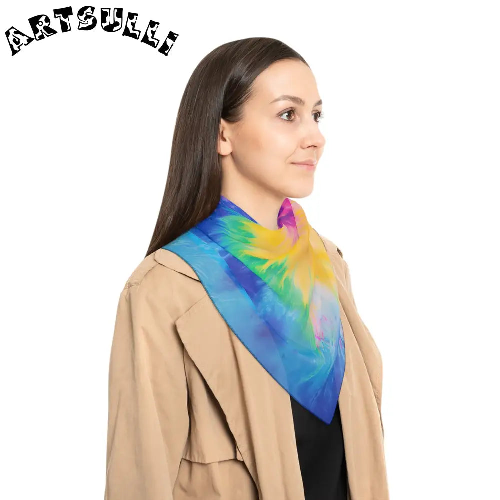 JAKKOUTTHEBXX Tie Dye Spiral Illustration Printed Scarf 2025