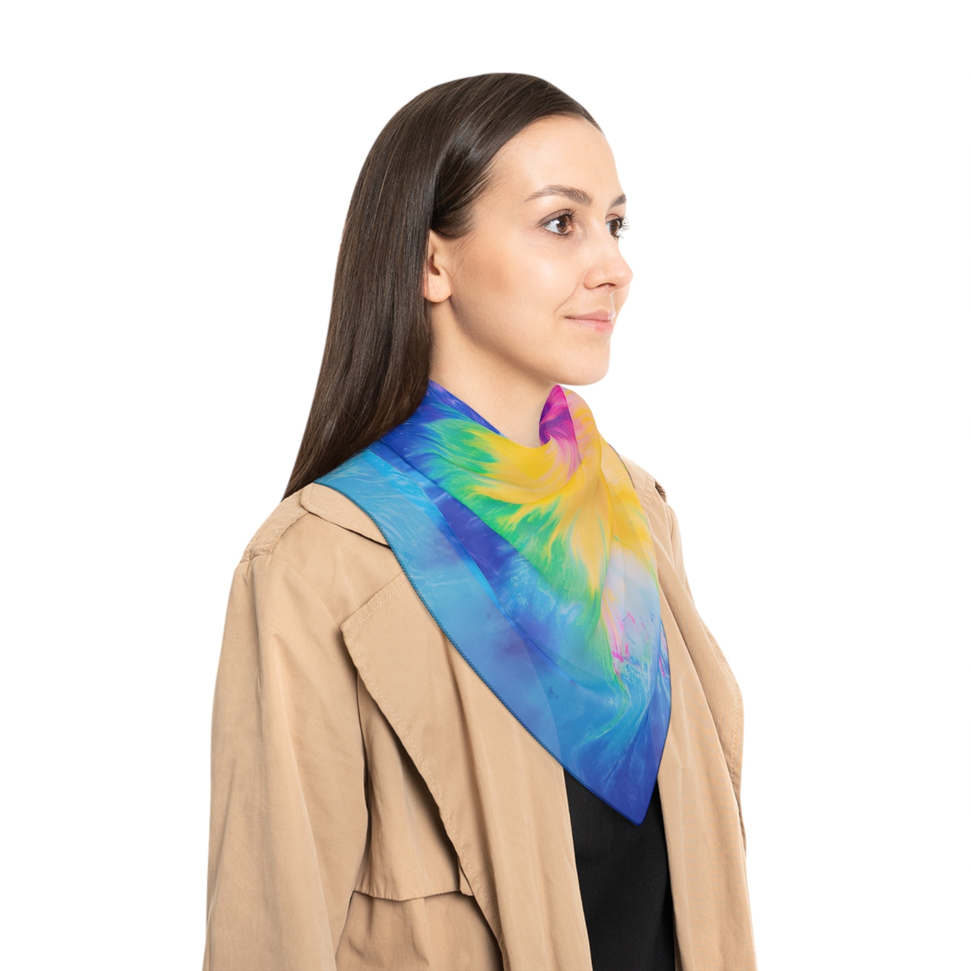 Psychedelic Tie Dye II Poly Scarf, Artsulli - Art is Long, Life is Short, Accessories, , , , , , , 
