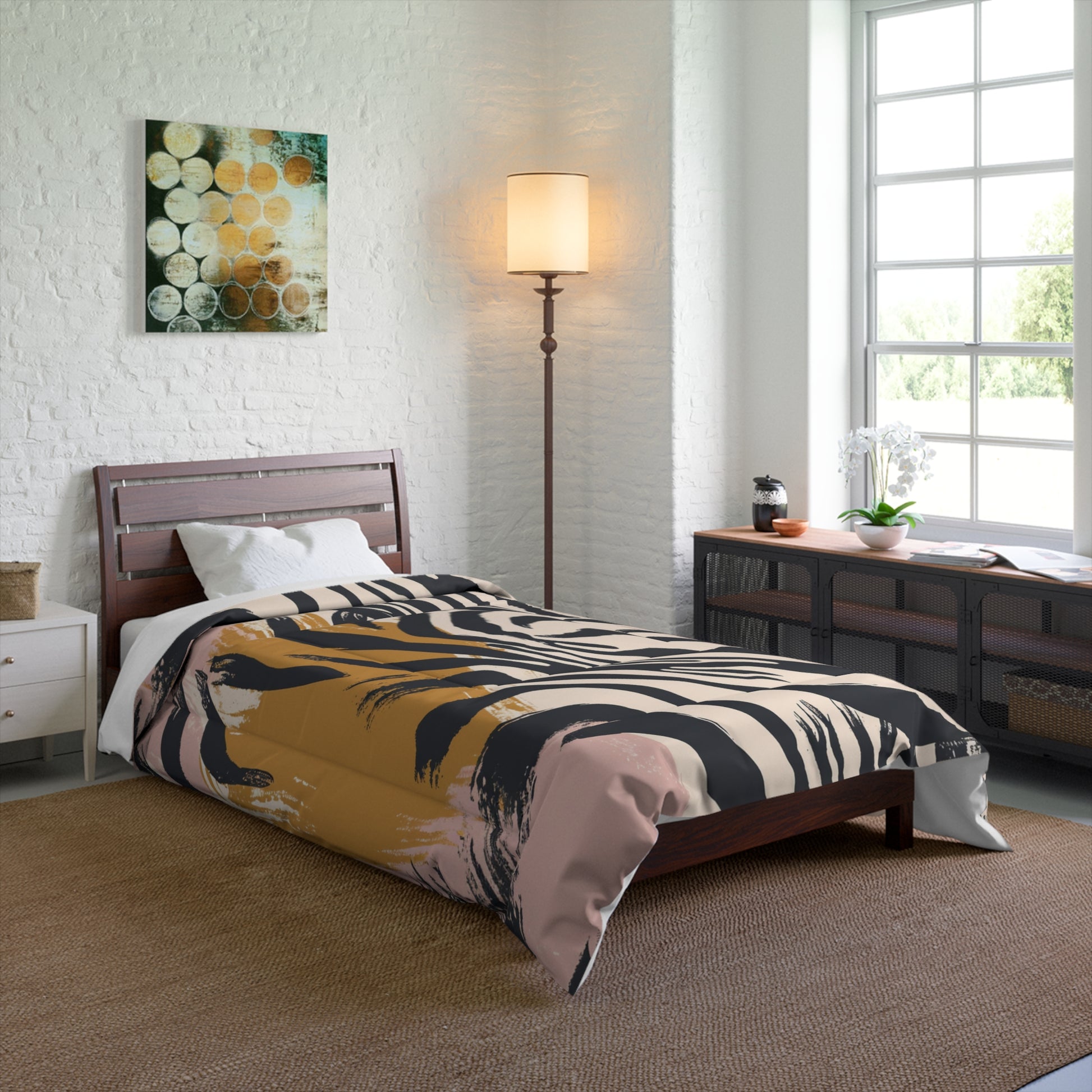Zebra Brush Strokes Zebra Brush Strokes Comforter, Artsulli - Art is Long, Life is Short, Home Decor, , , , , , , 