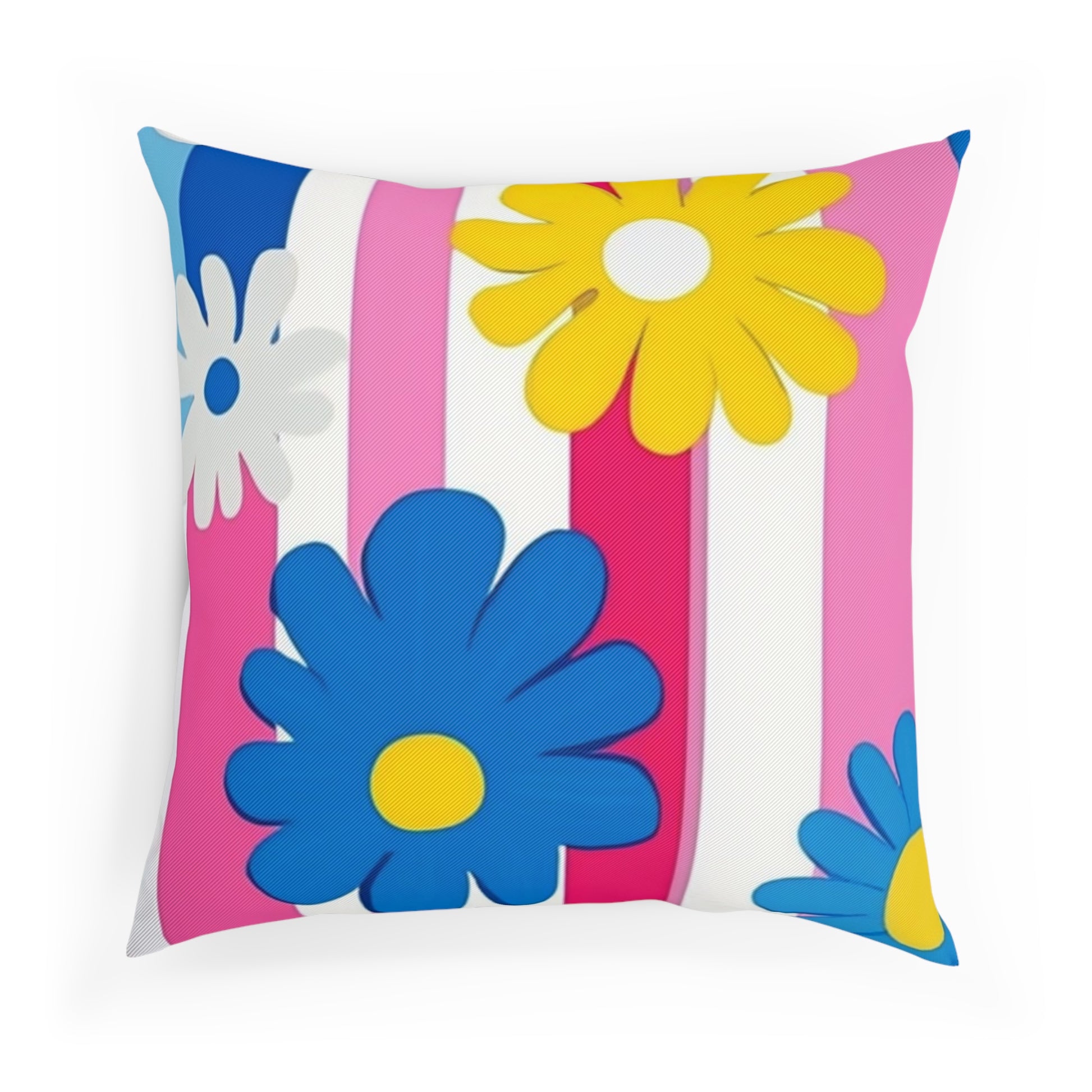 Flowers x Stripes Multi-Color Cushion, Artsulli - Art is Long, Life is Short, Home Decor, , , , , , , 