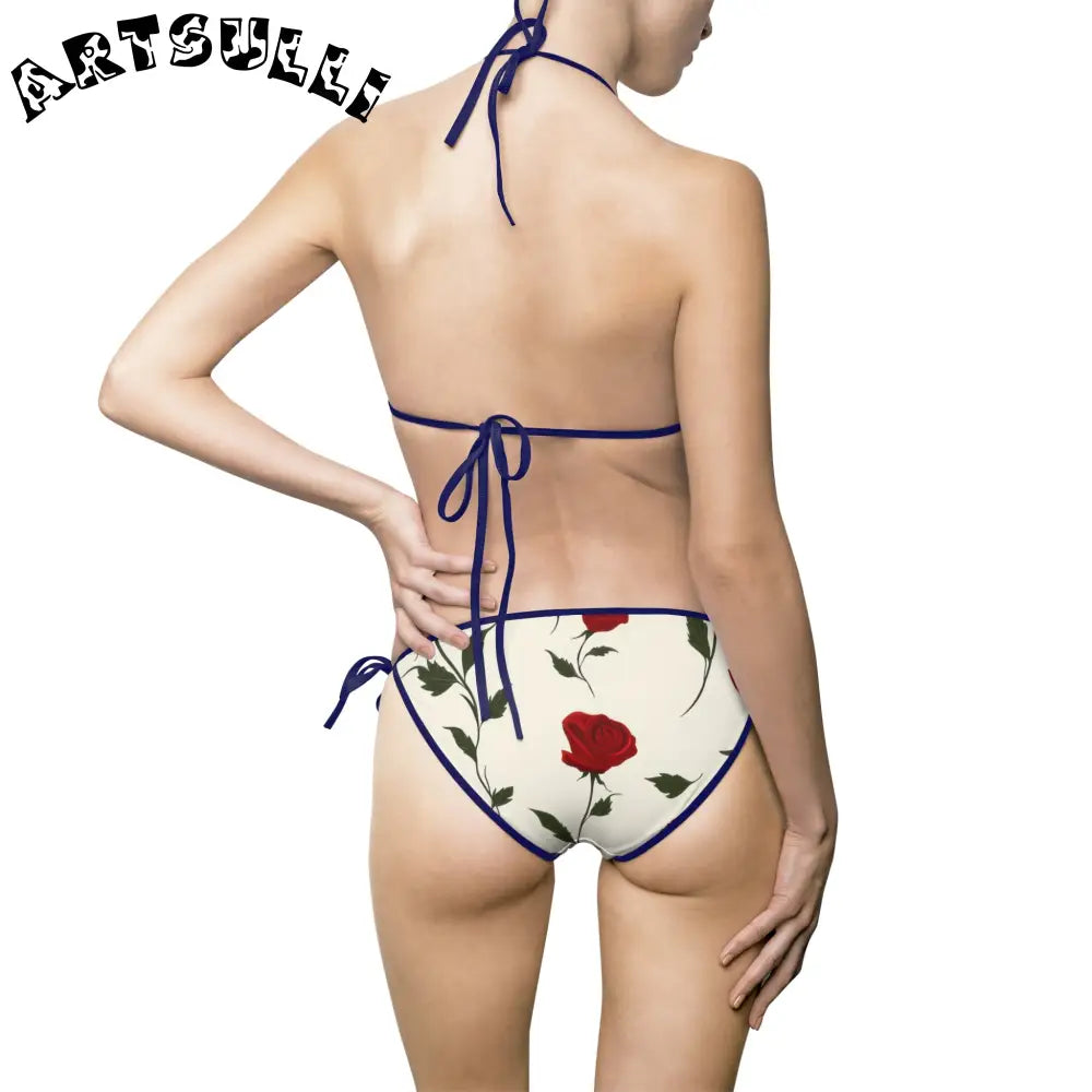 JAKKOUTTHEBXX Red Roses Women’s Bikini Swimsuit (AOP) JAKKOUTTHEBXX