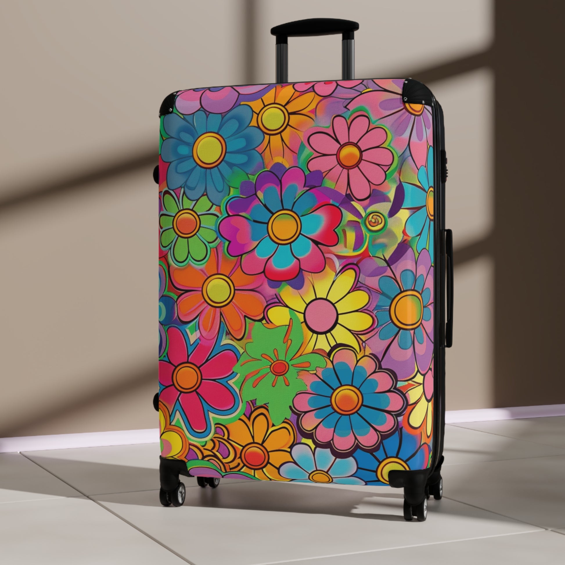 Chromatic Daisy Dream Suitcase, Artsulli - Art is Long, Life is Short, Bags, , , , , , , 