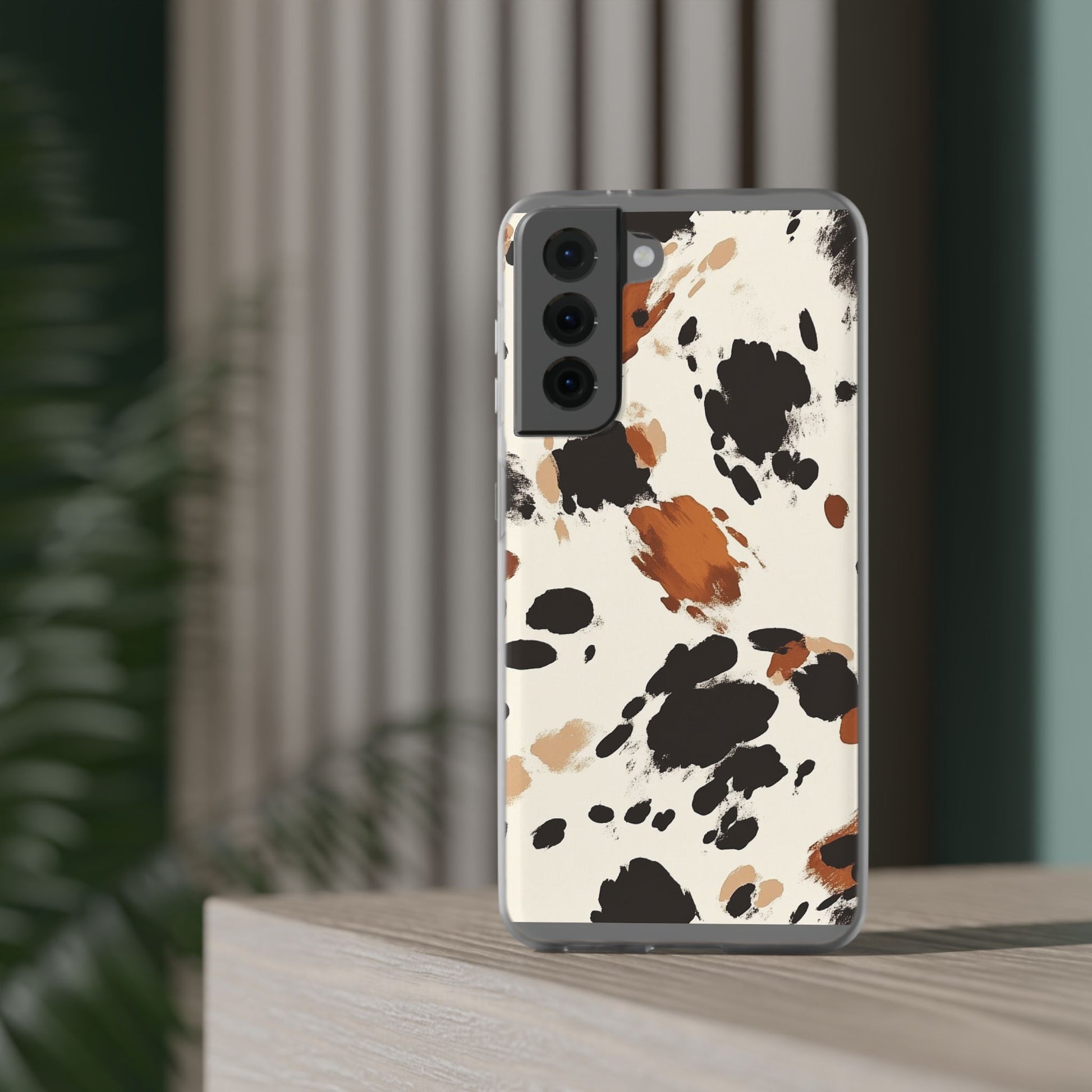Brown Cow Print Phone Case, Artsulli - Art is Long, Life is Short, Phone Case, , , , , , , 