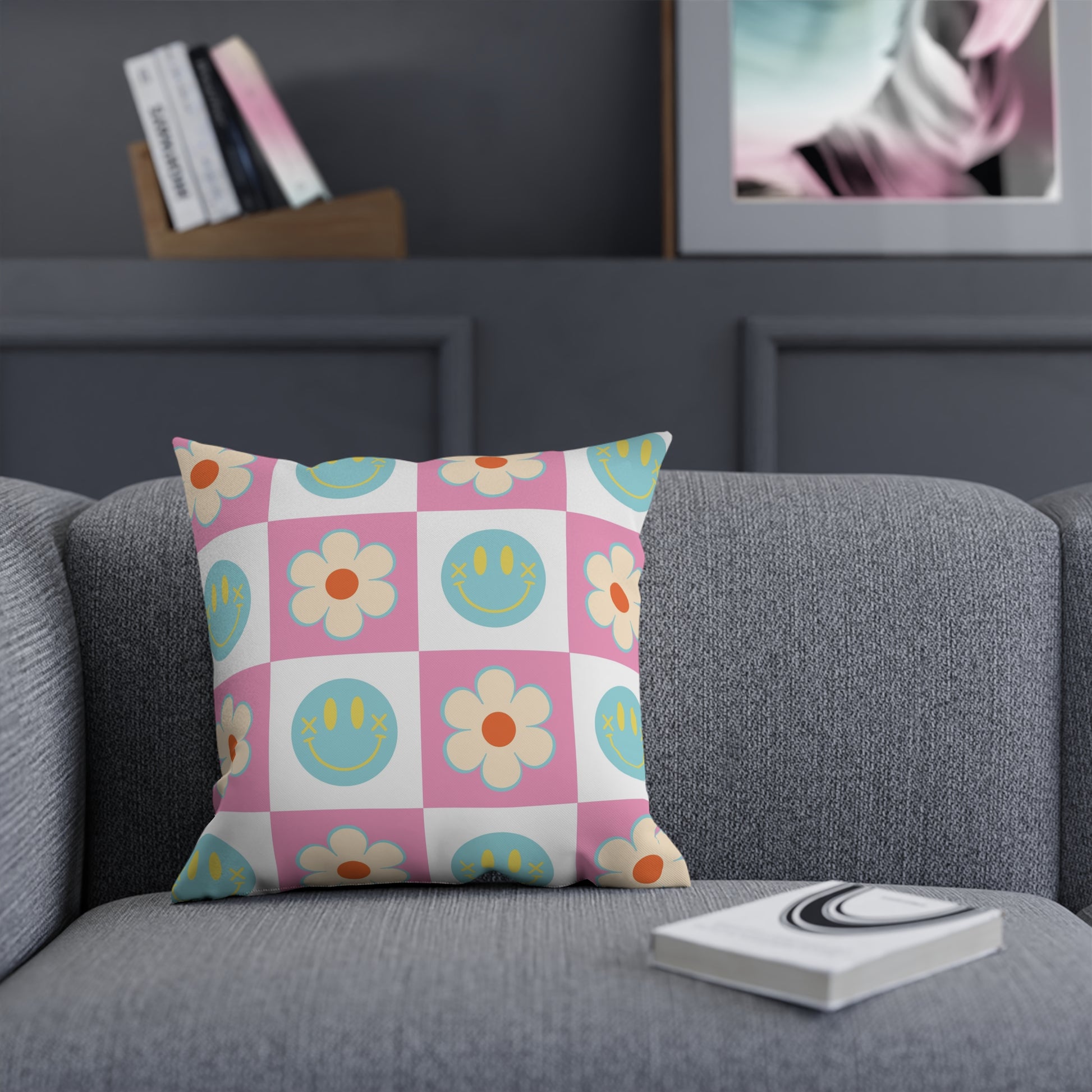 Madotsukis Grin Bloom II Cushion, Artsulli - Art is Long, Life is Short, Home Decor, , , , , , , 