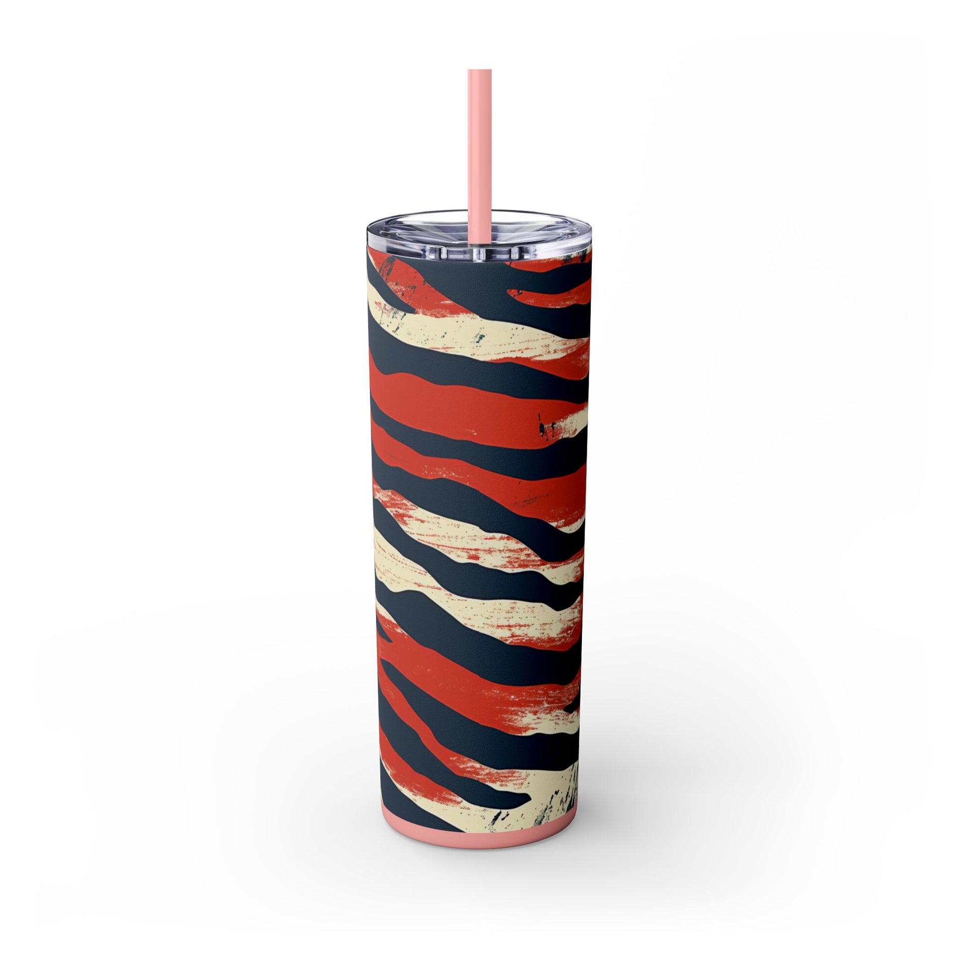 Capricious Tiger Wave Skinny Tumbler with Straw, 20oz, Artsulli - Art is Long, Life is Short, Mug, , , , , , , 