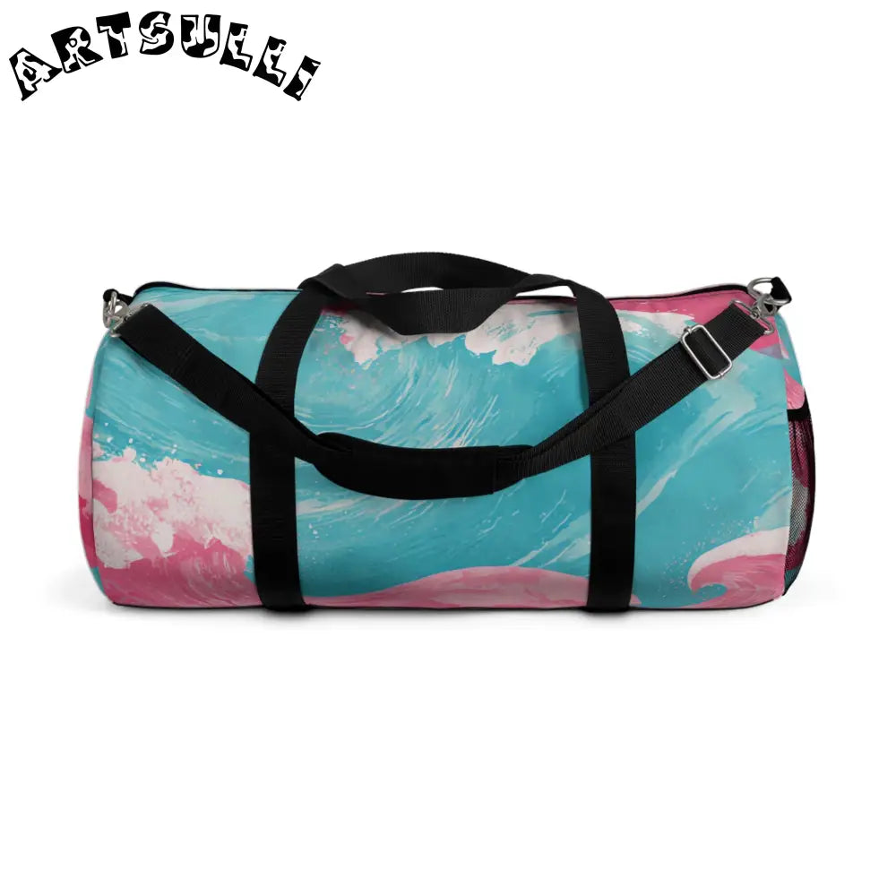 JAKKOUTTHEBXX The Great Pastelwave II Pink and Blue Duffel Bag