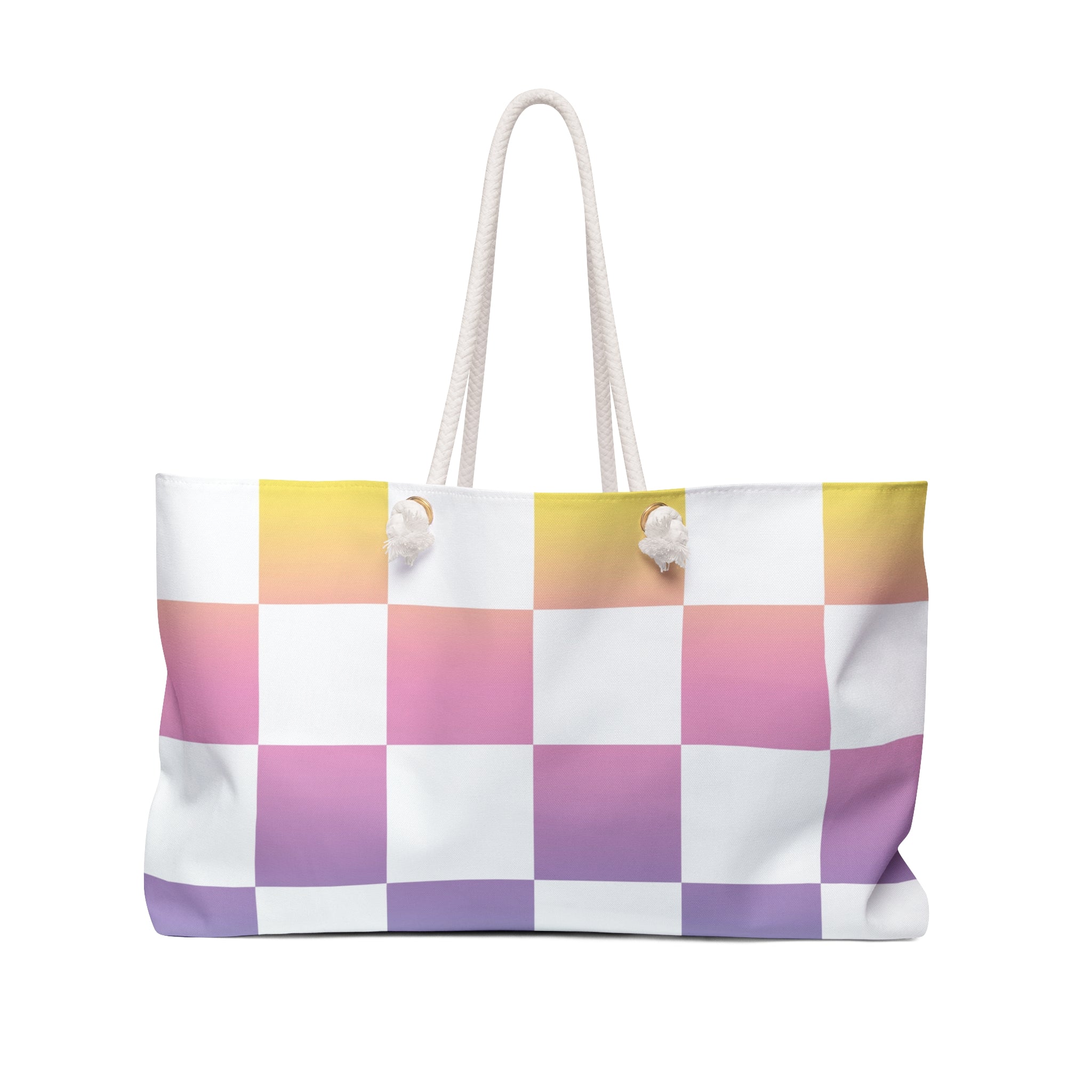 Vaporwave Check II Weekender Bag, Artsulli - Art is Long, Life is Short, Bags, Size, 24" × 13", , , , , 19890567991760904039