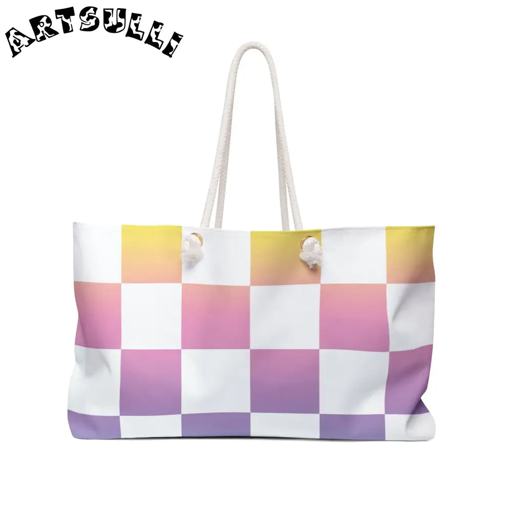 JAKKOUTTHEBXX Vaporwave Check II Weekender Bag JAKKOUTTHEBXX