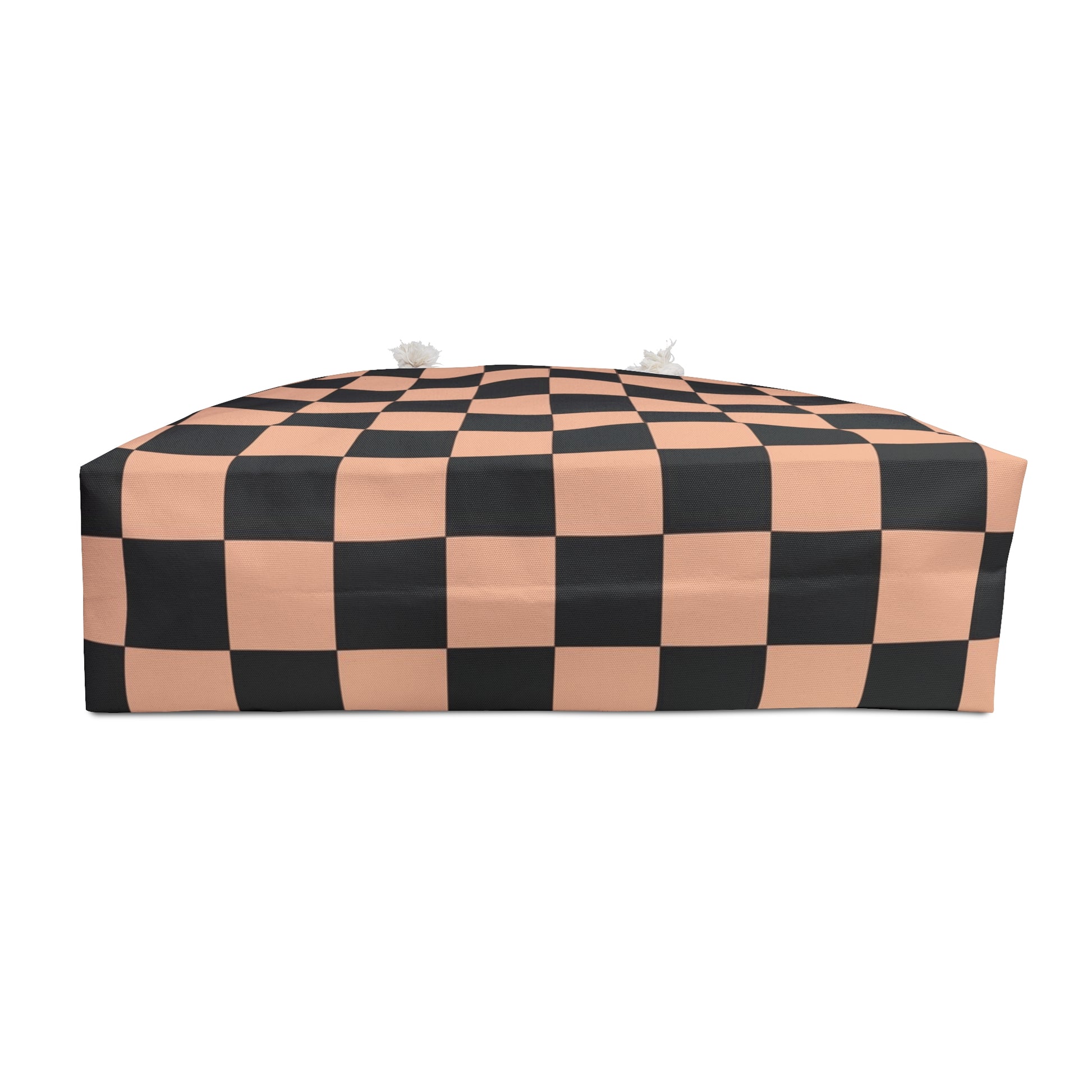 Checkerboard Soft Orange and Black Weekender Bag, Artsulli - Art is Long, Life is Short, Bags, , , , , , , 