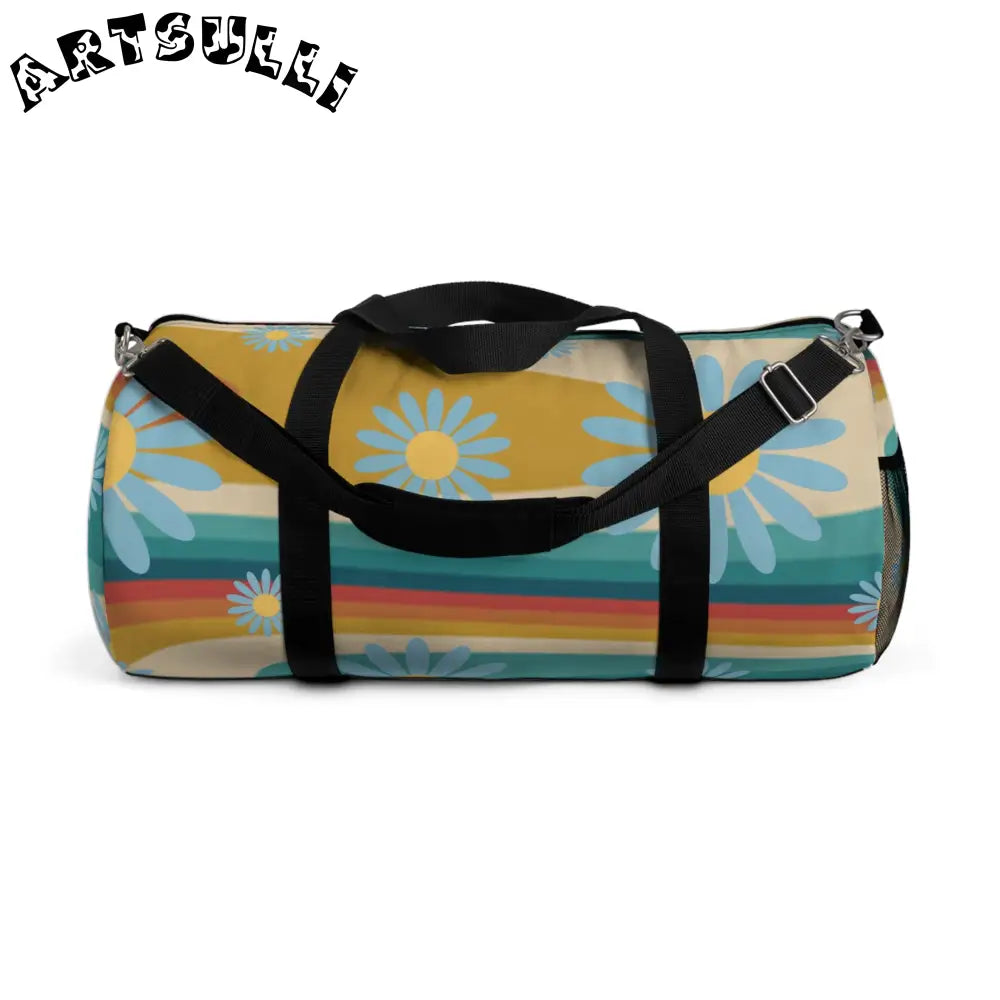 JAKKOUTTHEBXX Psychedelic Floral Hills II Multi-Color Duffel Bag