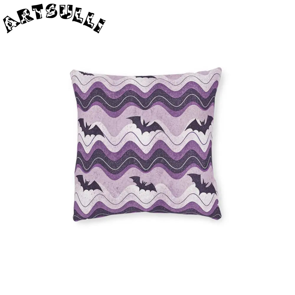 JAKKOUTTHEBXX Bat Wave Square Pillow JAKKOUTTHEBXX Artsulli - Art