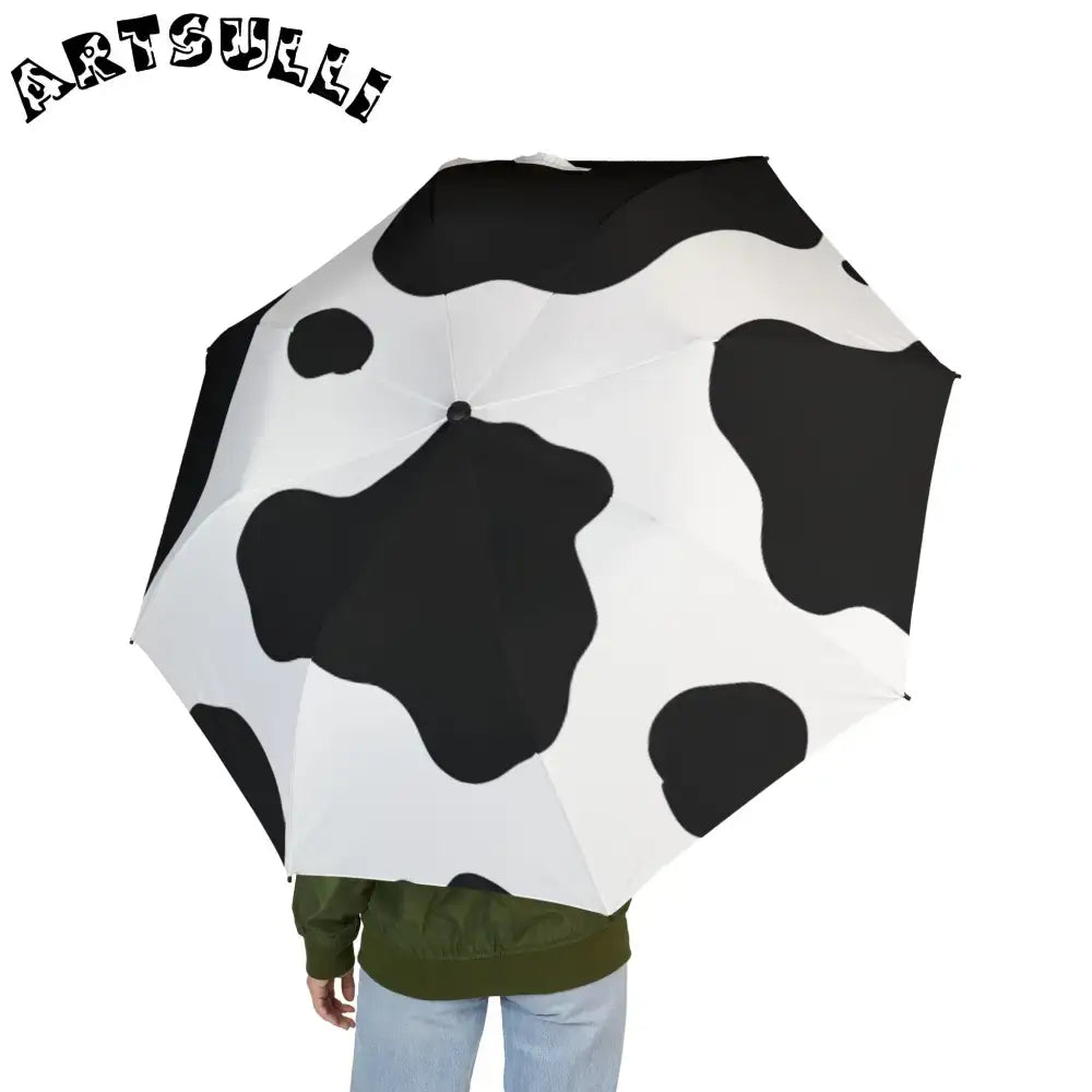 JAKKOUTTHEBXX Black and White Cow Print Umbrella JAKKOUTTHEBXX