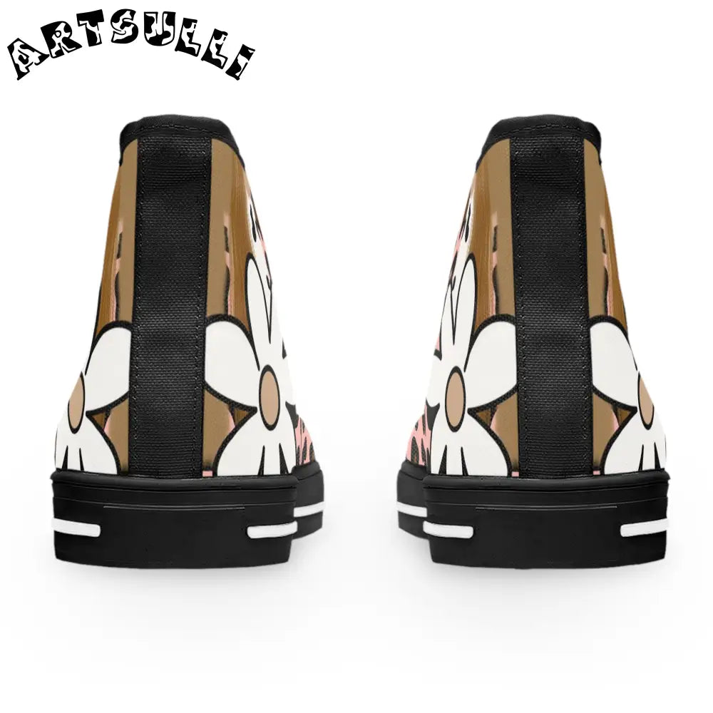 JAKKOUTTHEBXX Sutfin Ghosts Pop Art Women’s High Top Sneakers