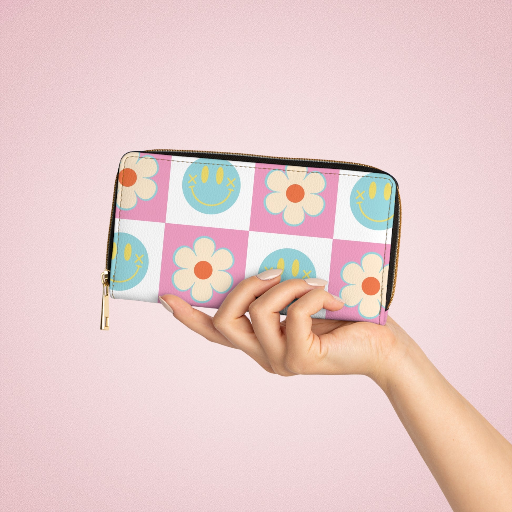 Madotsukis Grin Bloom Zipper Wallet, Artsulli - Art is Long, Life is Short, Accessories, , , , , , , 