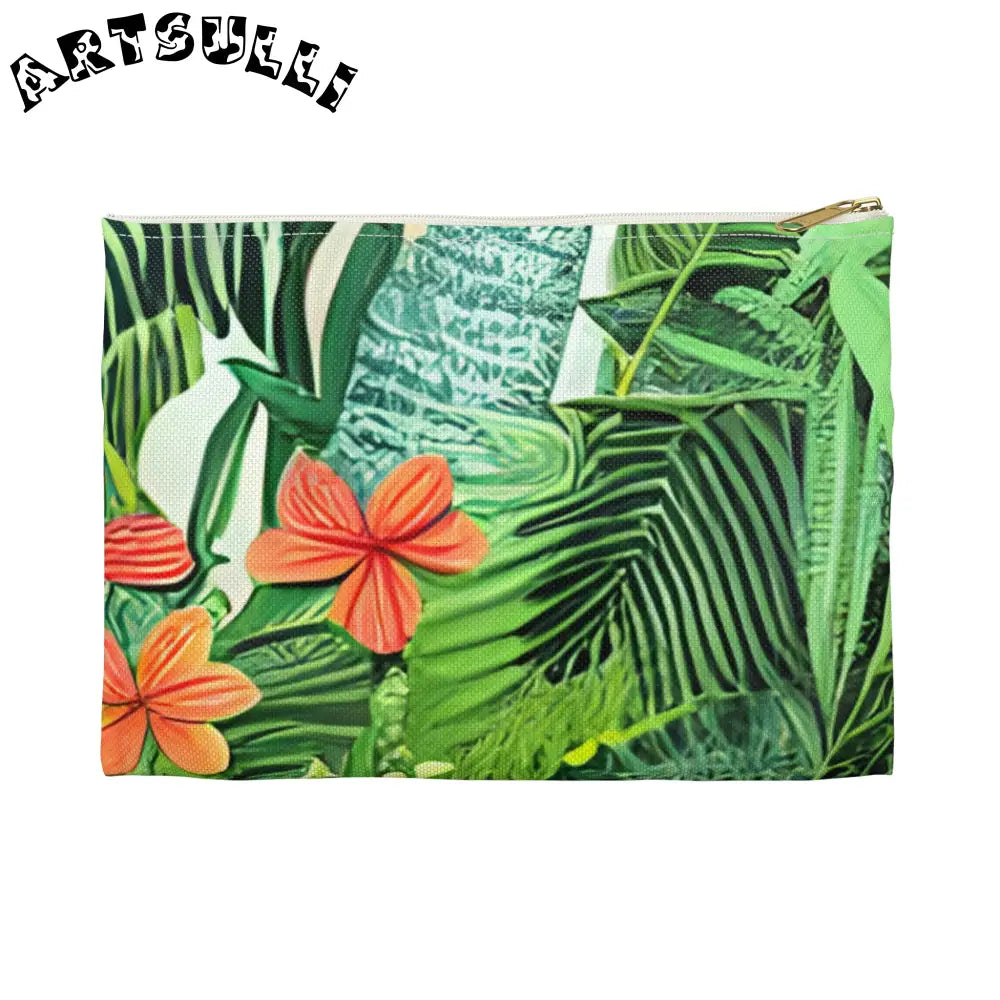JAKKOUTTHEBXX Tropical bloom zippered pouch JAKKOUTTHEBXX Artsulli