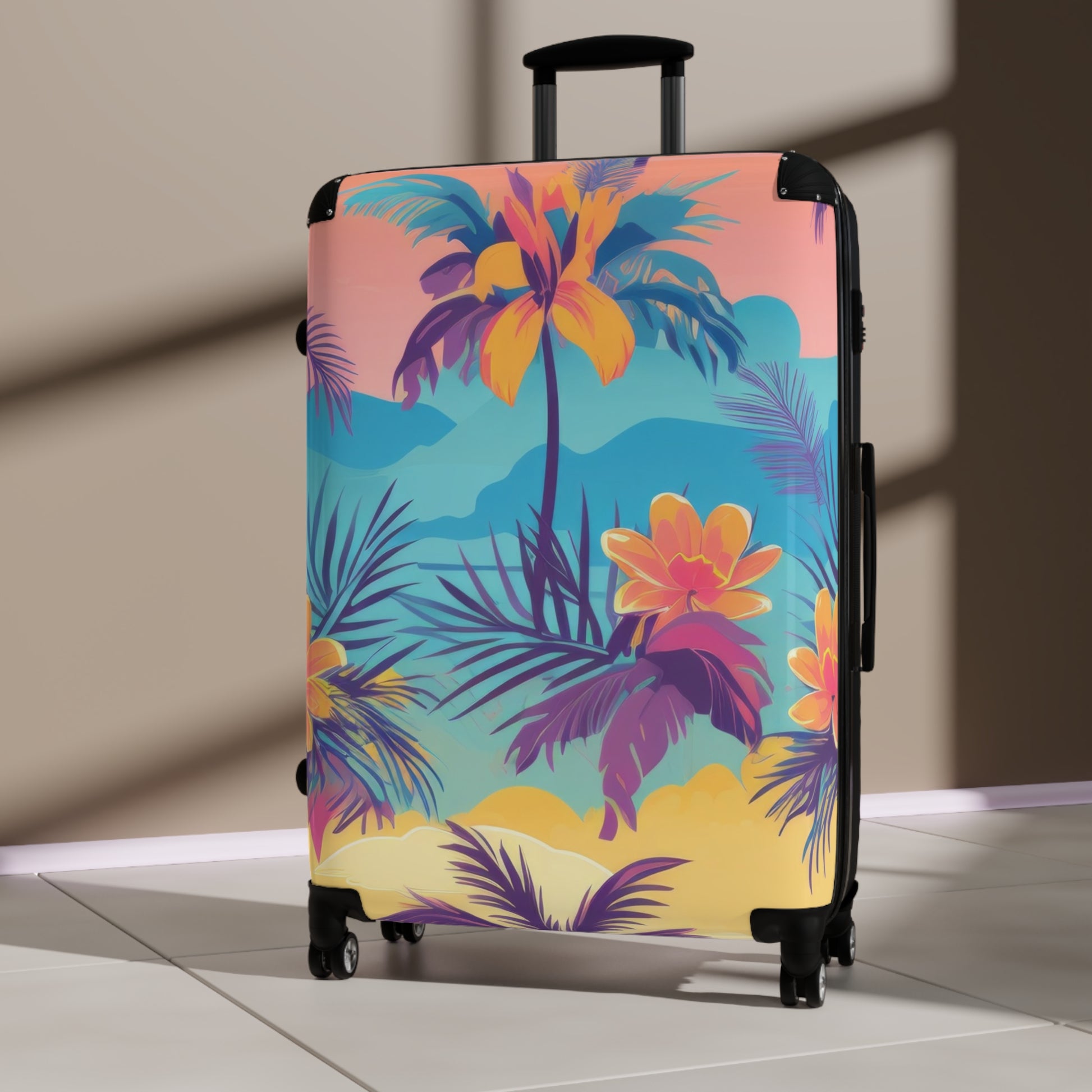 Sunset Paradise Suitcase, Artsulli - Art is Long, Life is Short, Bags, , , , , , , 