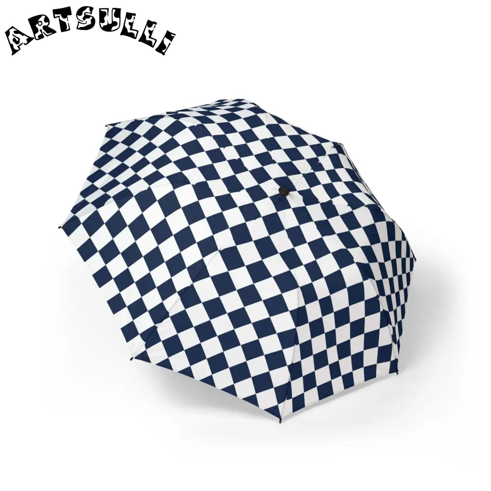 JAKKOUTTHEBXX Checkerboard II White and Navy Blue Semi-Automatic