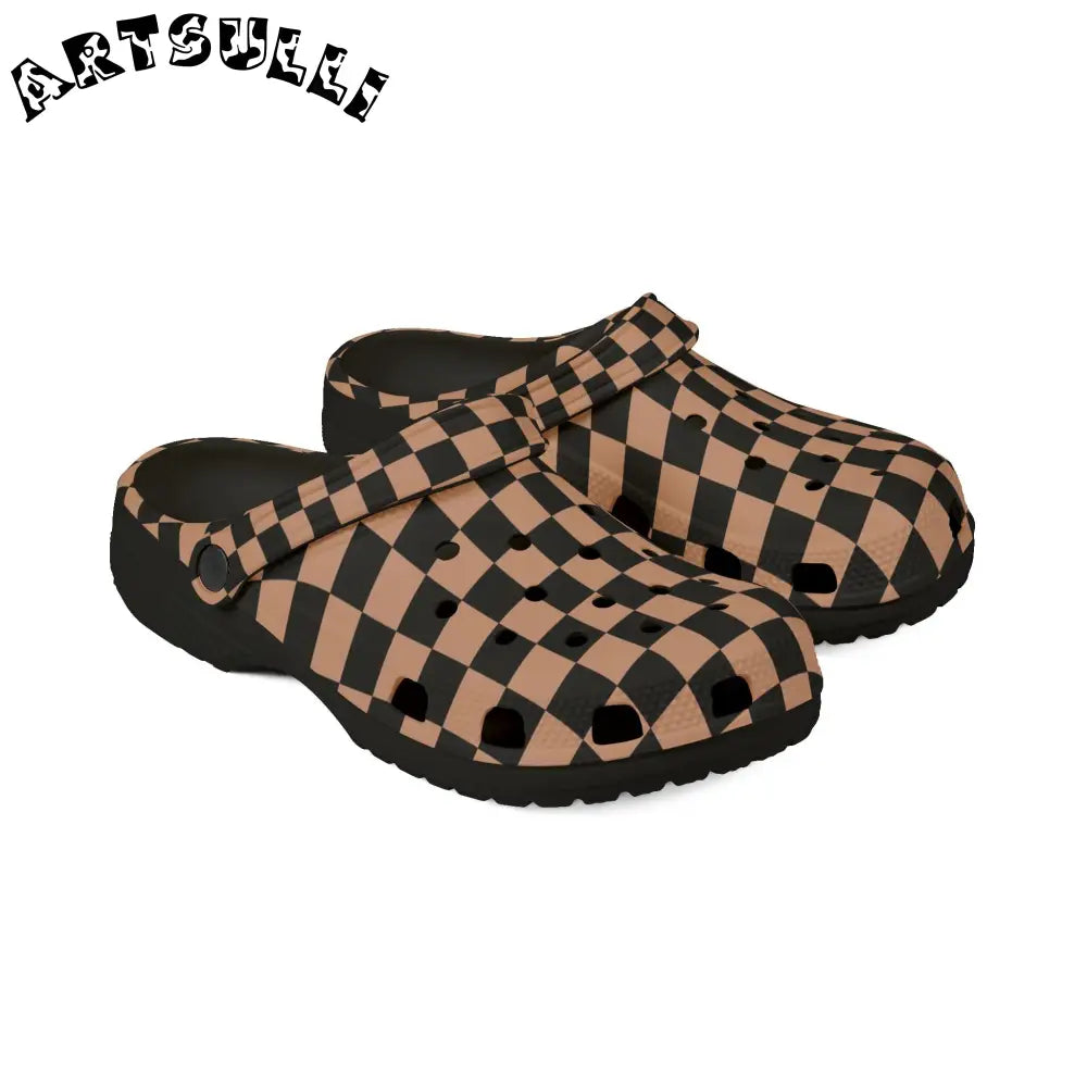 JAKKOUTTHEBXX Checkerboard II Soft Orange and Black EVA Foam Rubber