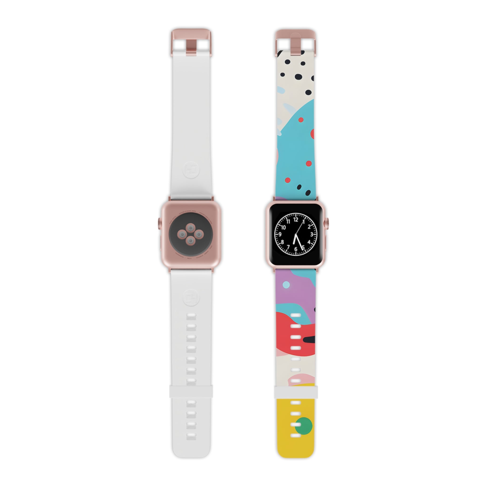 Colorful Abstract Shapes Surreal Watch Band for Apple Watch, Artsulli - Art is Long, Life is Short, Accessories, Size, 7.5'' × 0.75'' / 38 - 40 mm, Color, Rose Gold, , , 27939938802914