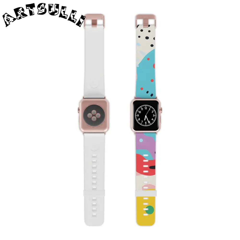 JAKKOUTTHEBXX Colorful Abstract Shapes Surreal Watch Band for Apple
