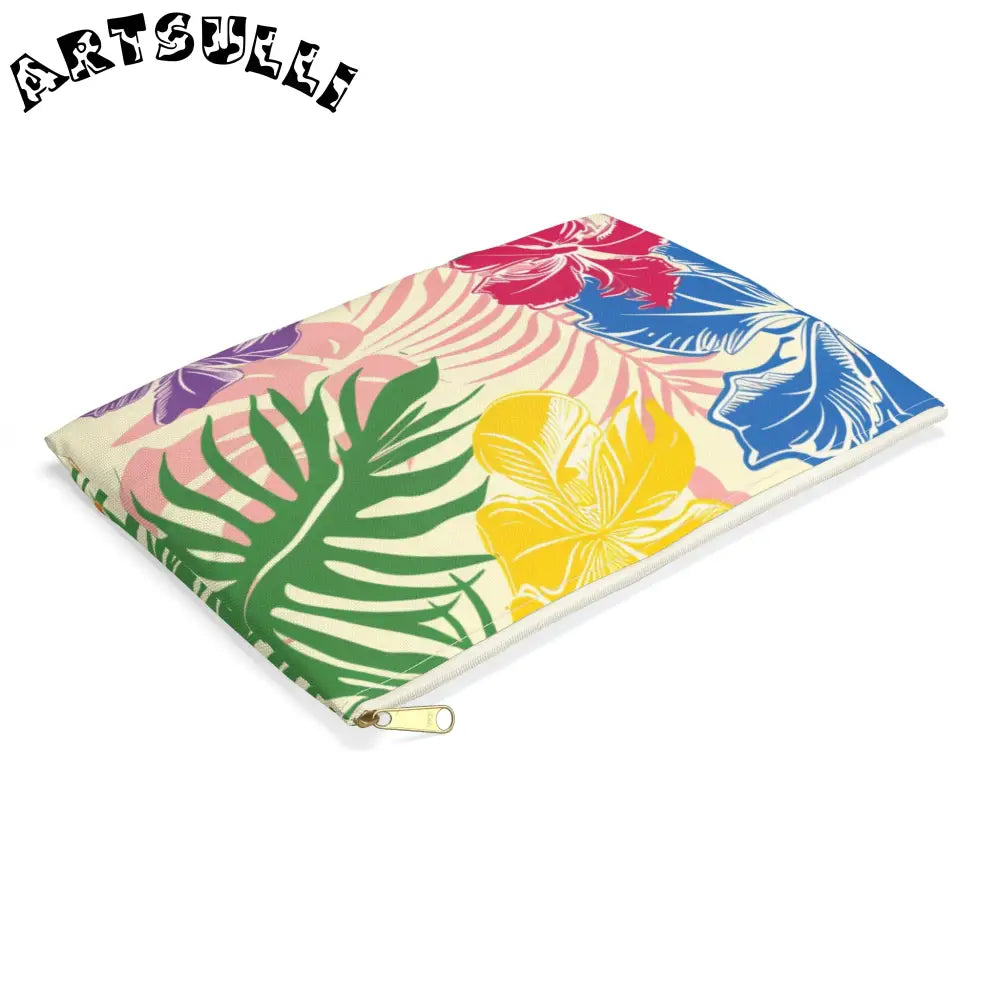 JAKKOUTTHEBXX Colorful Tropical Floral Flat Pouch 2025