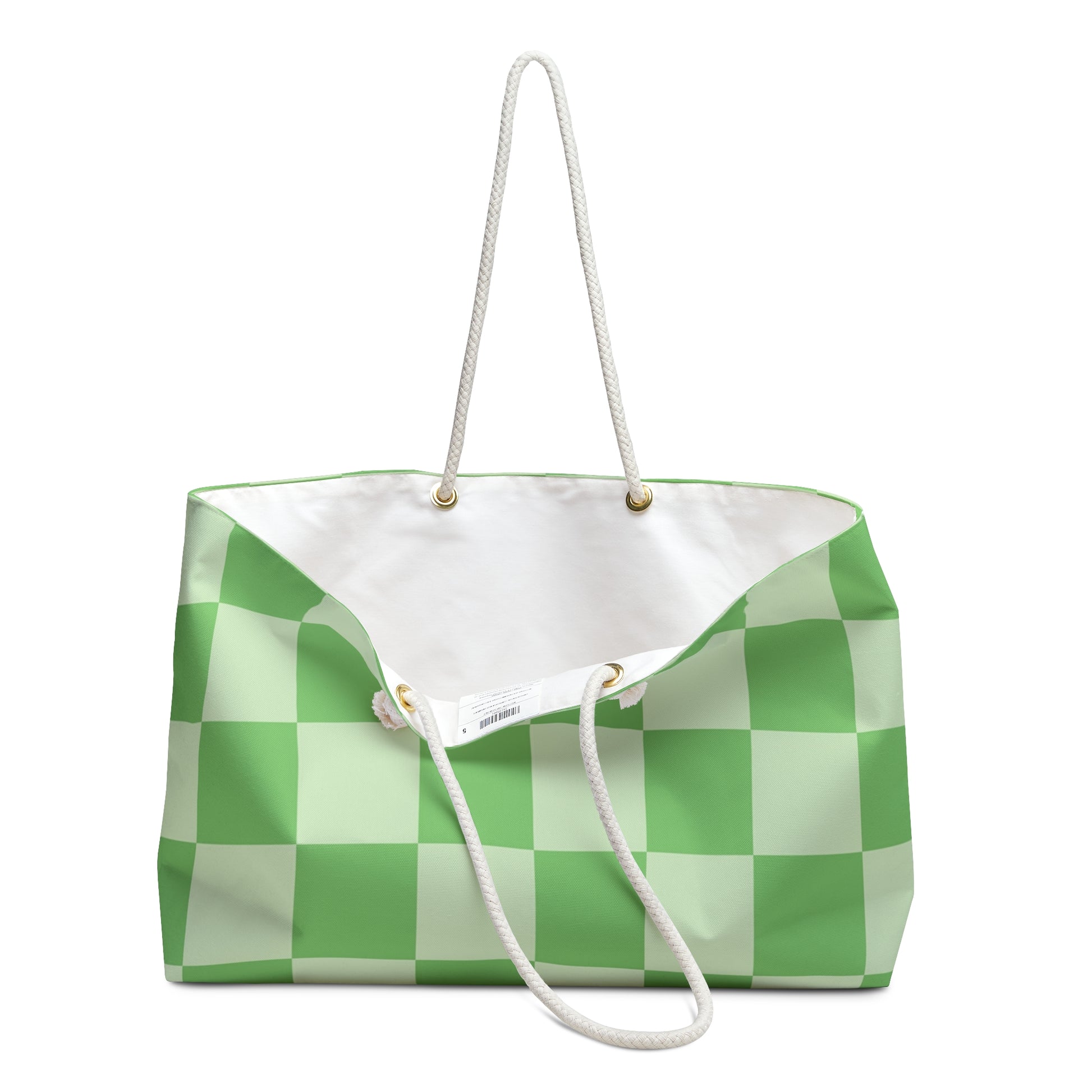 Checkerboard Green Weekender Bag, Artsulli - Art is Long, Life is Short, Bags, , , , , , , 