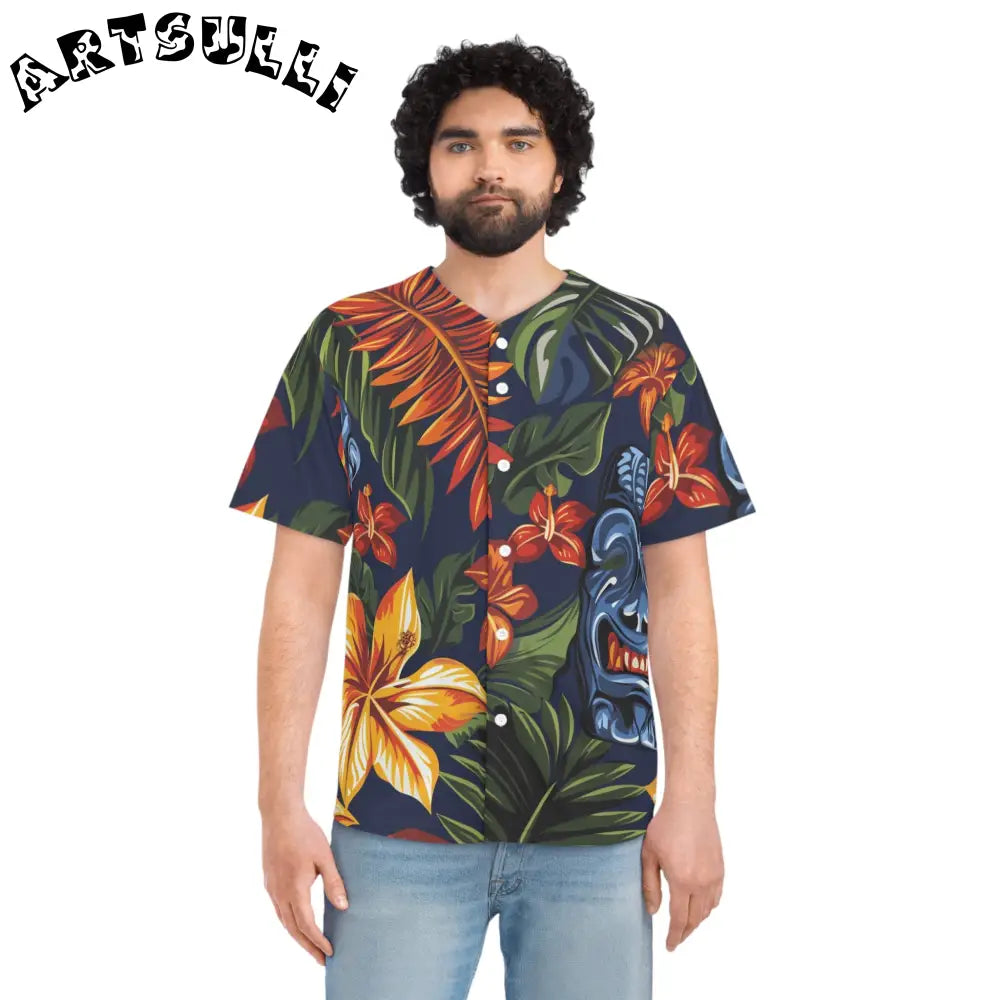 JAKKOUTTHEBXX Tiki Tropic Trending Printed Baseball Jersey 2025