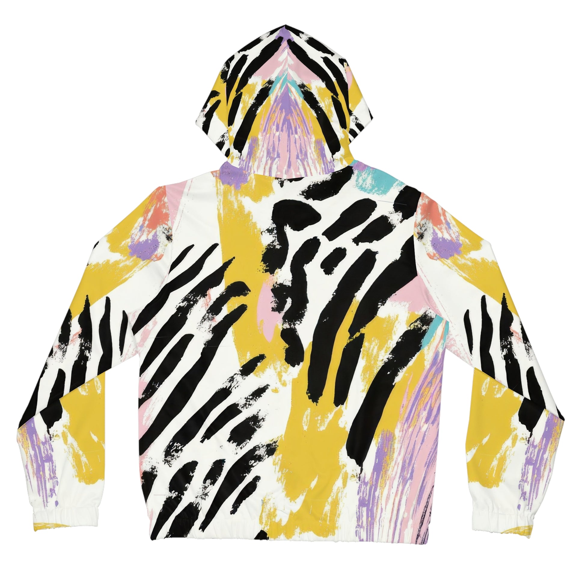 Wild Zebra Stripes x Paint Brush Strokes Multi-Color Women’s Full-Zip Hoodie (AOP), Artsulli - Art is Long, Life is Short, All Over Prints, , , , , , , 