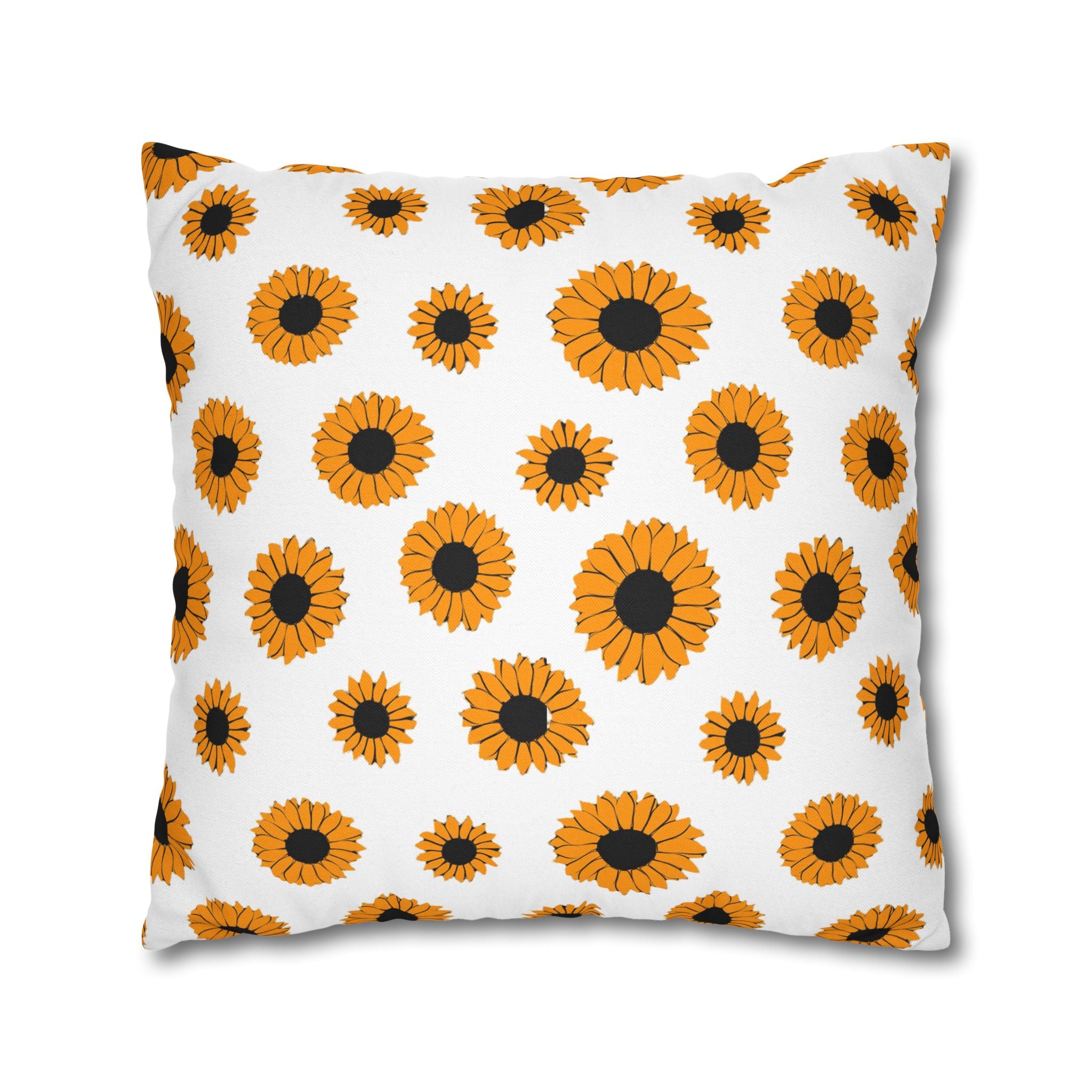 Sunflowers Spun Polyester Square Pillowcase, Artsulli - Art is Long, Life is Short, Home Decor, , , , , , , 