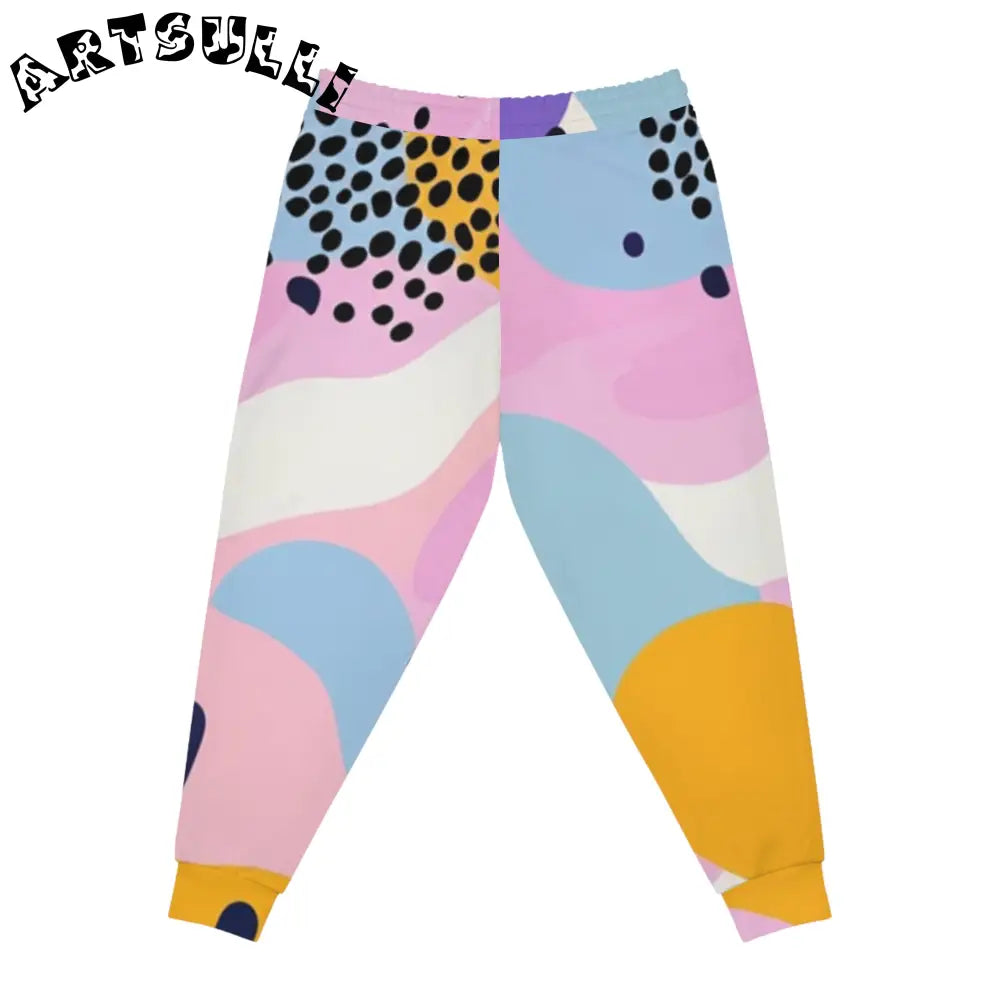 JAKKOUTTHEBXX Colorful Abstract Dots and Shapes Athletic Joggers