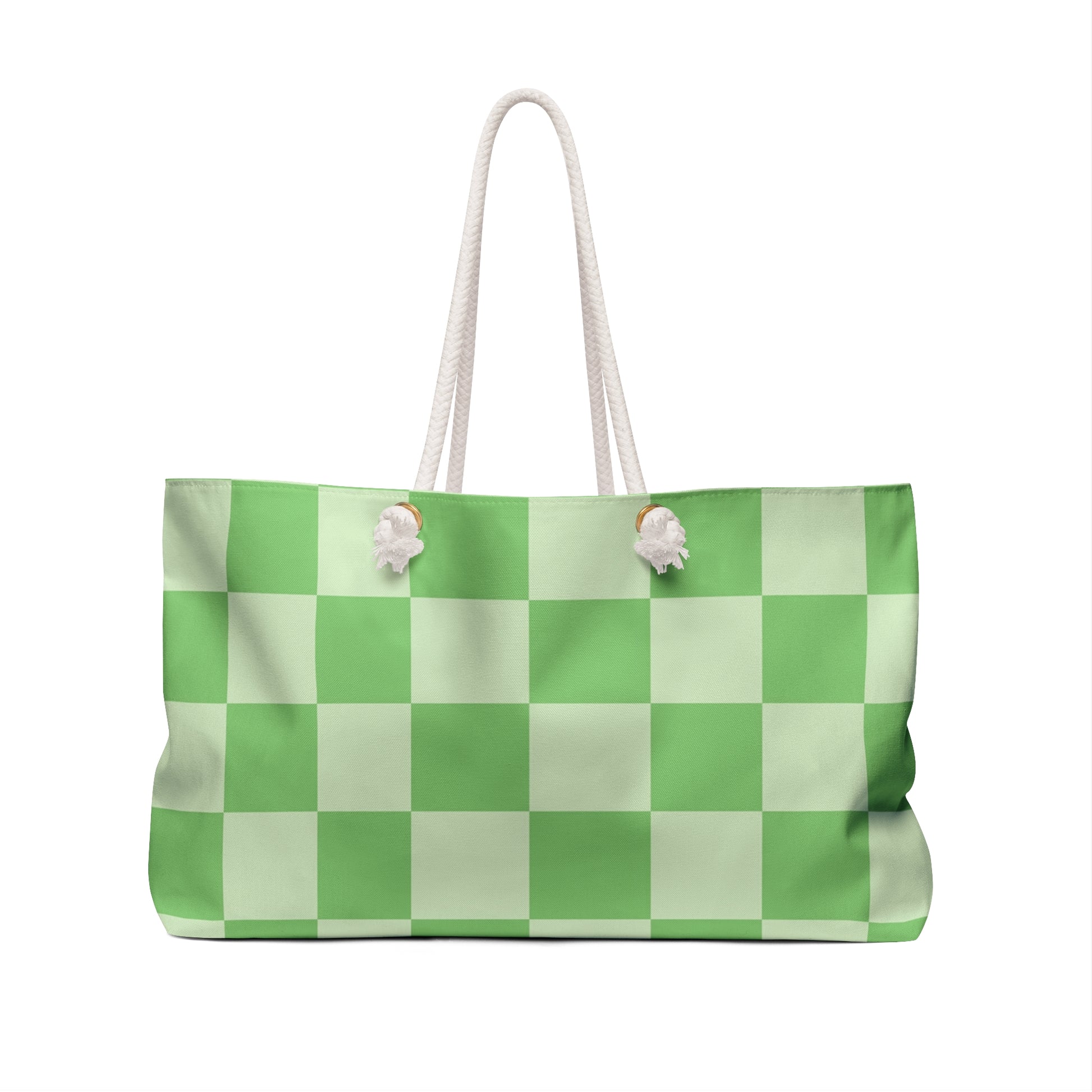 Checkerboard Green Weekender Bag, Artsulli - Art is Long, Life is Short, Bags, , , , , , , 