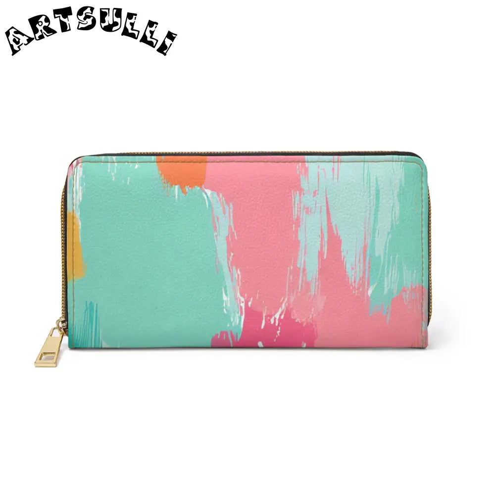 JAKKOUTTHEBXX Preppy Pixel Bloom II Zipper Wallet JAKKOUTTHEBXX