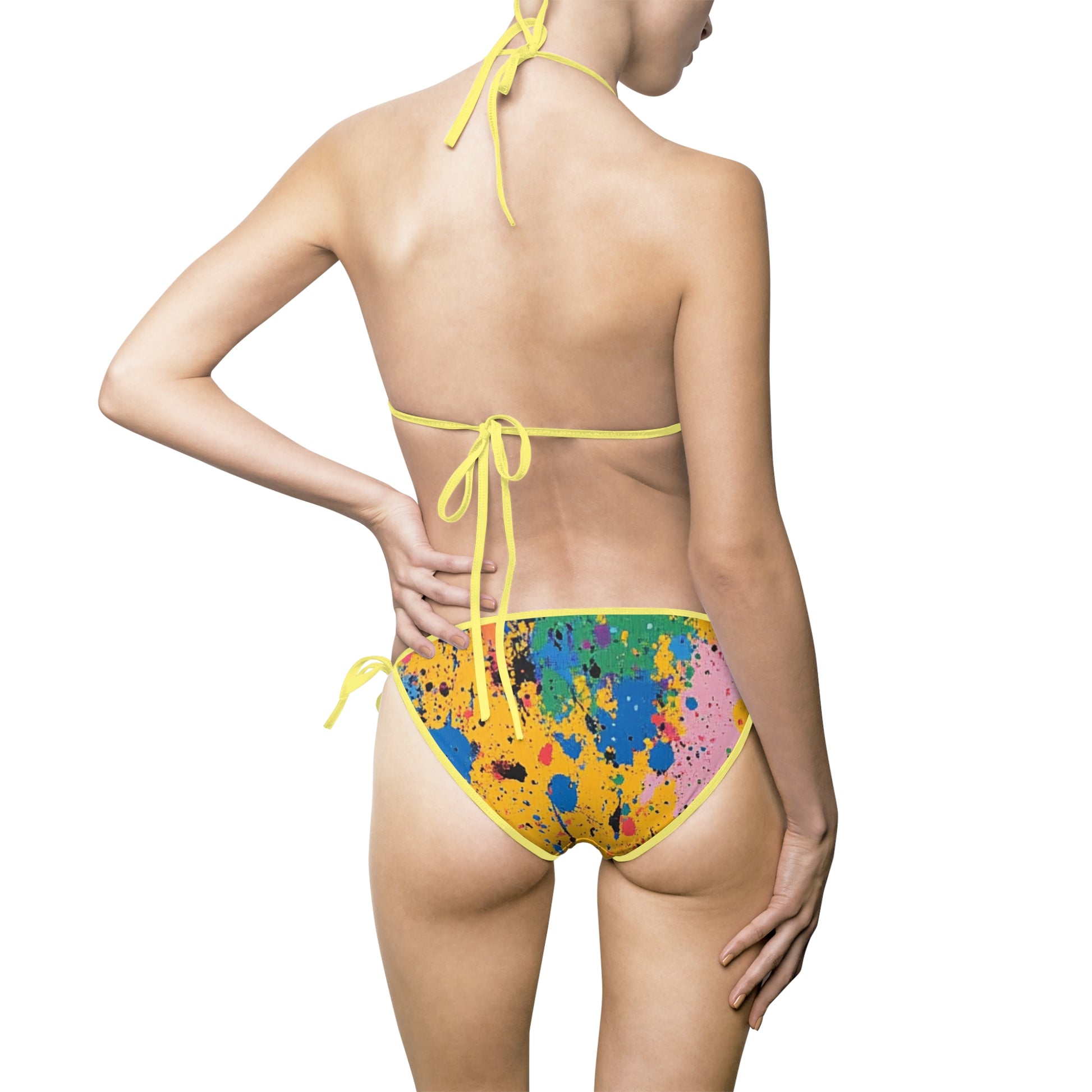 The Colors Of Paint Splatter Women's Bikini Swimsuit (AOP), Artsulli - Art is Long, Life is Short, All Over Prints, , , , , , , 