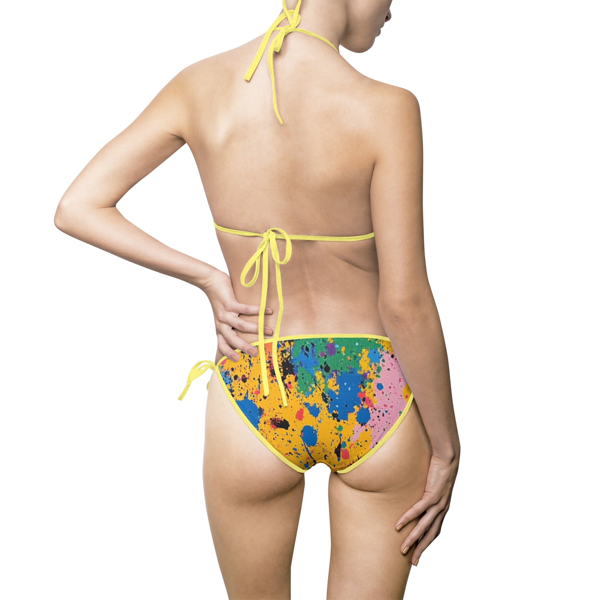 The Colors Of Paint Splatter Women's Bikini Swimsuit (AOP), Artsulli - Art is Long, Life is Short, All Over Prints, , , , , , , 