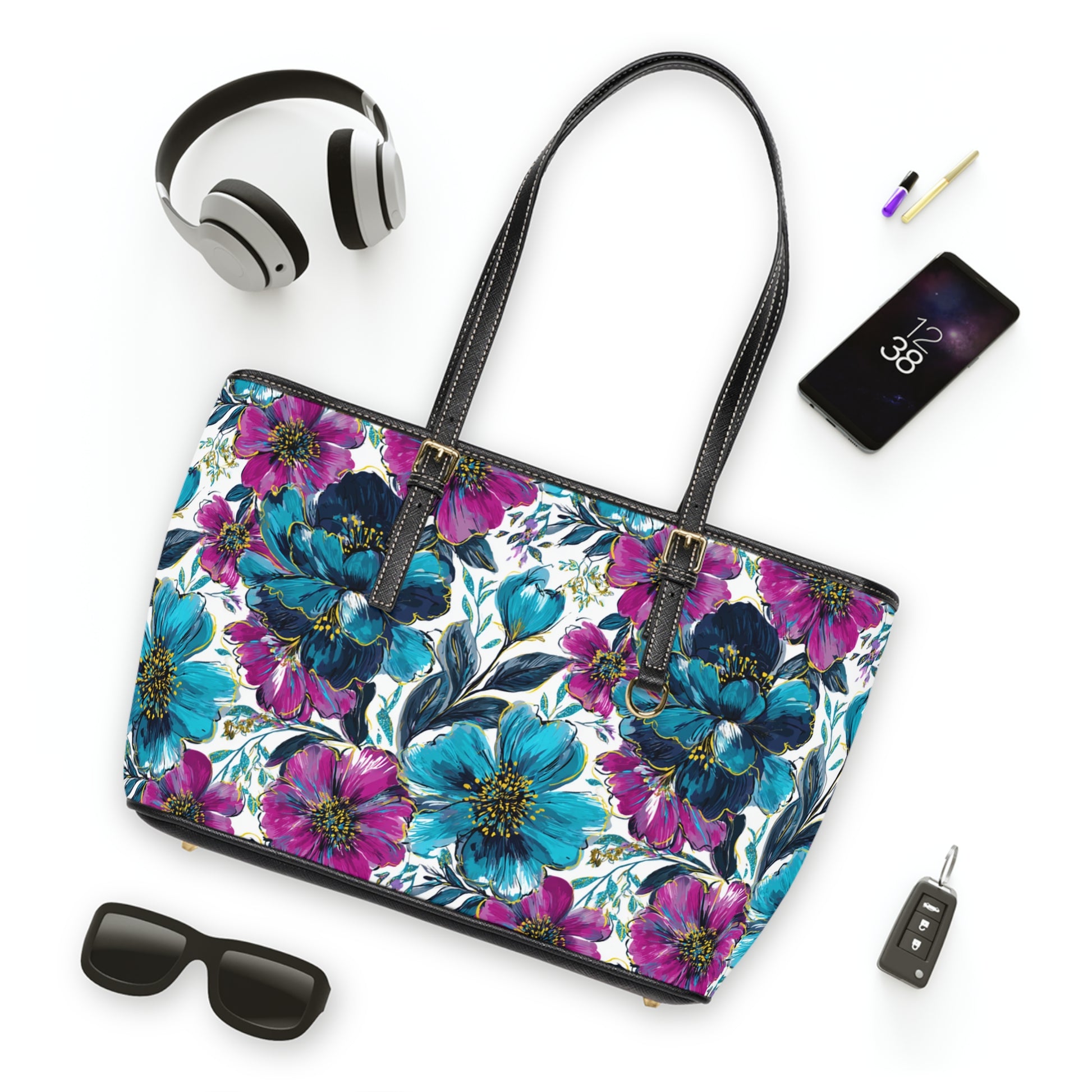 PU Leather Shoulder Bag, Artsulli - Art is Long, Life is Short, Bags, , , , , , , 
