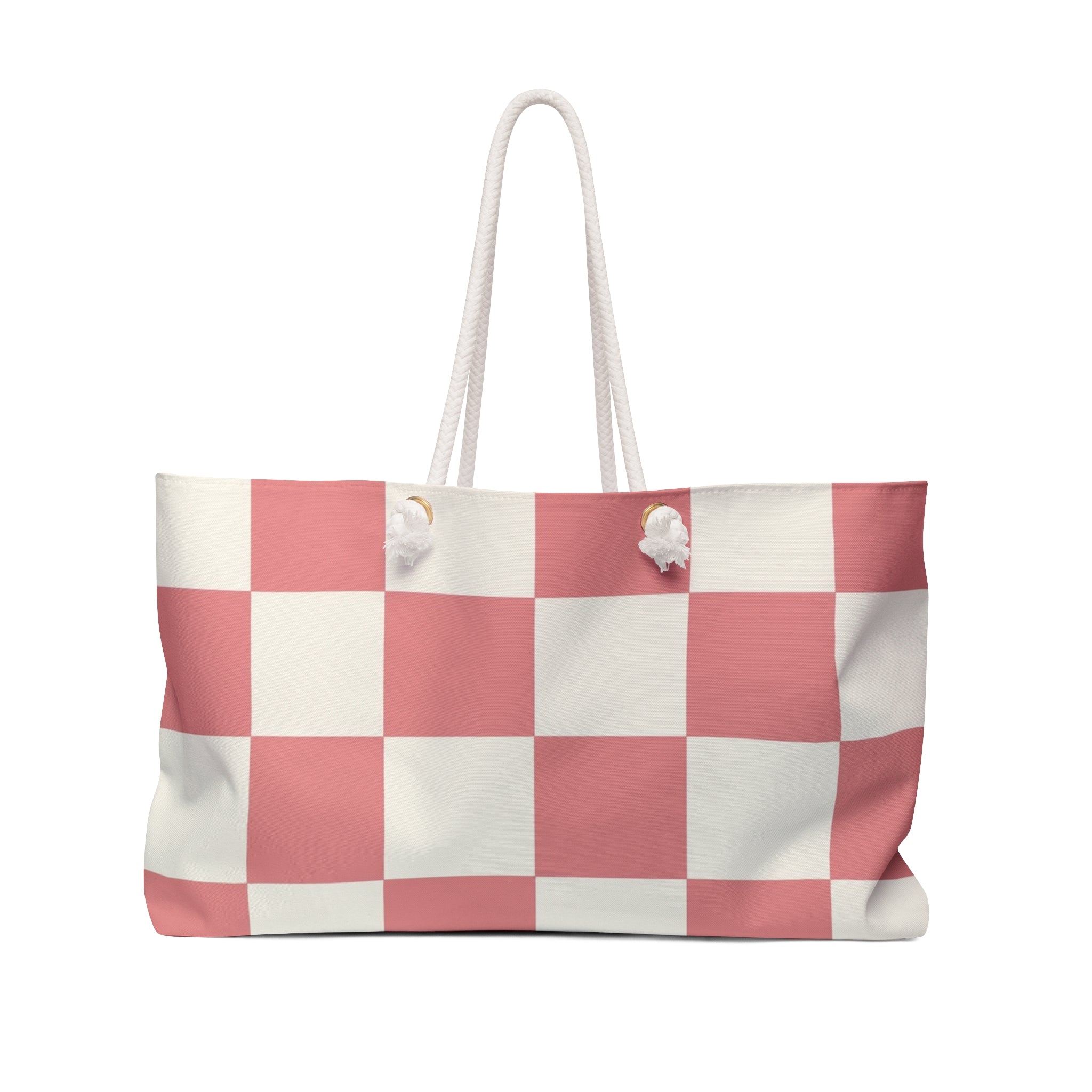 Retro Checkered Grassland Sprites Weekender Bag, Artsulli - Art is Long, Life is Short, Bags, Size, 24" × 13", , , , , 27734717024689719188
