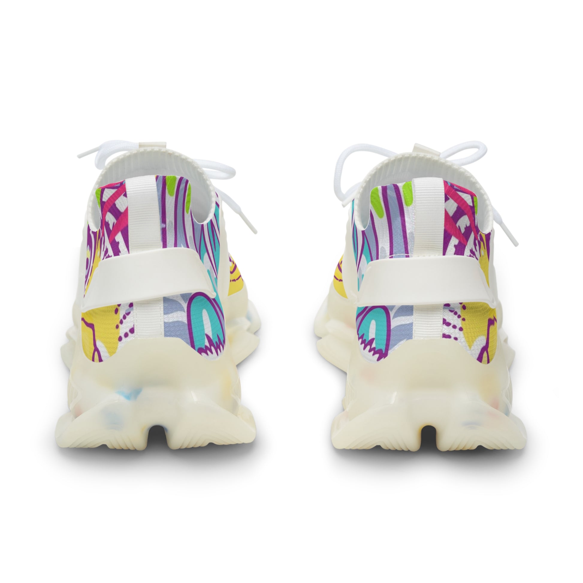 Tropical Jungle Tigers Torquise and Purple Men's Mesh Sneakers, Artsulli - Art is Long, Life is Short, Shoes, , , , , , , 