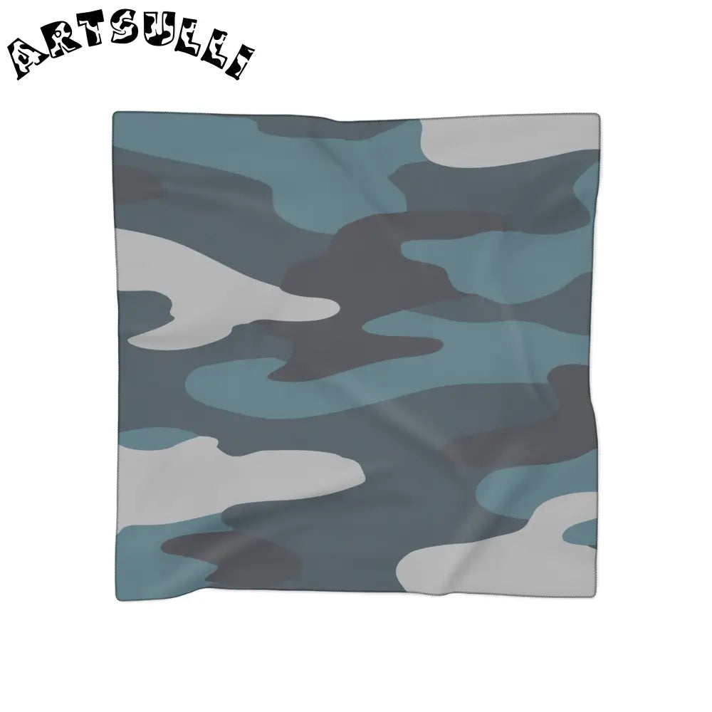 JAKKOUTTHEBXX Blue Camouflage Poly Scarf JAKKOUTTHEBXX Artsulli