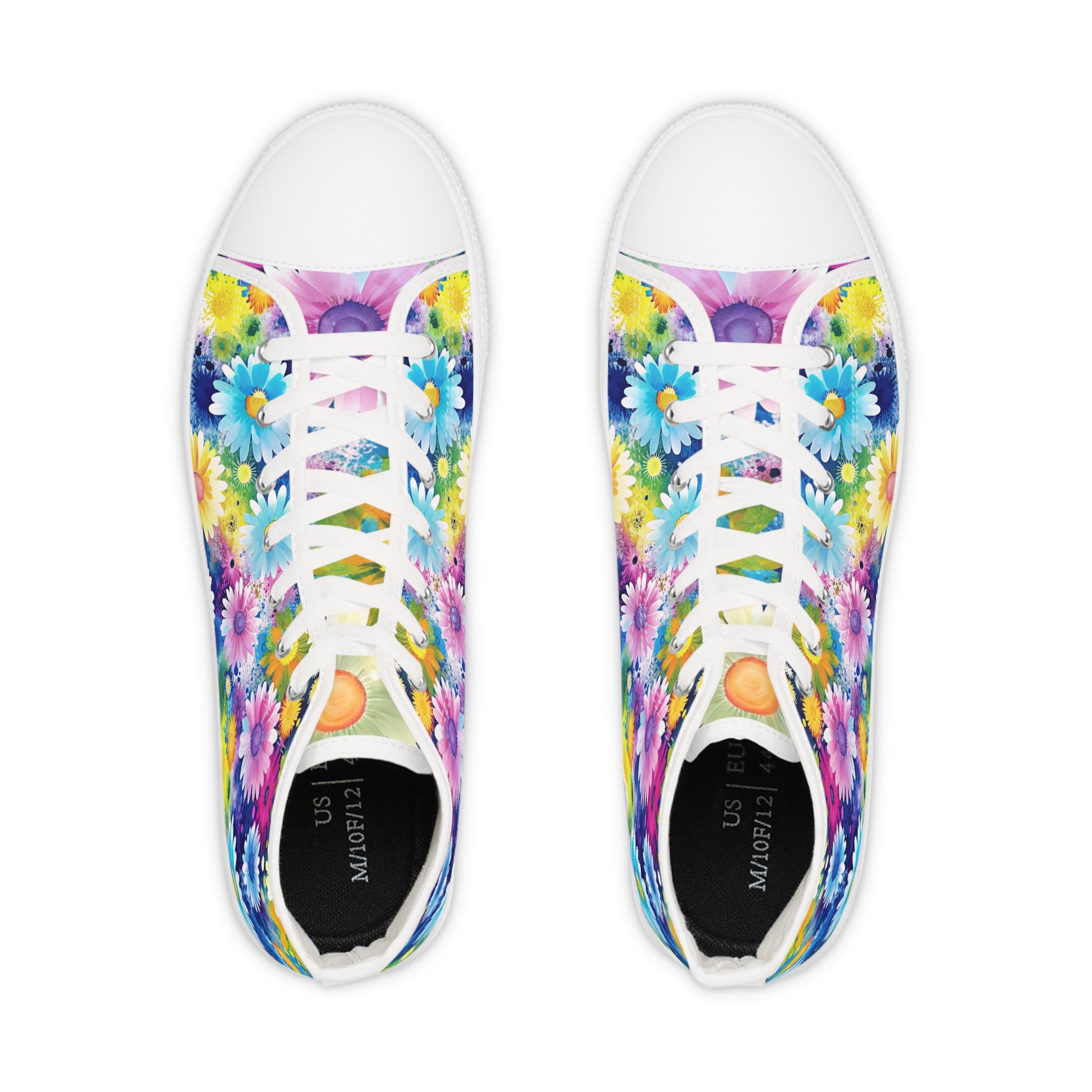 Magical Flower Explosion V Multi-Color Men's High Top Sneakers, Artsulli - Art is Long, Life is Short, Shoes, , , , , , , 