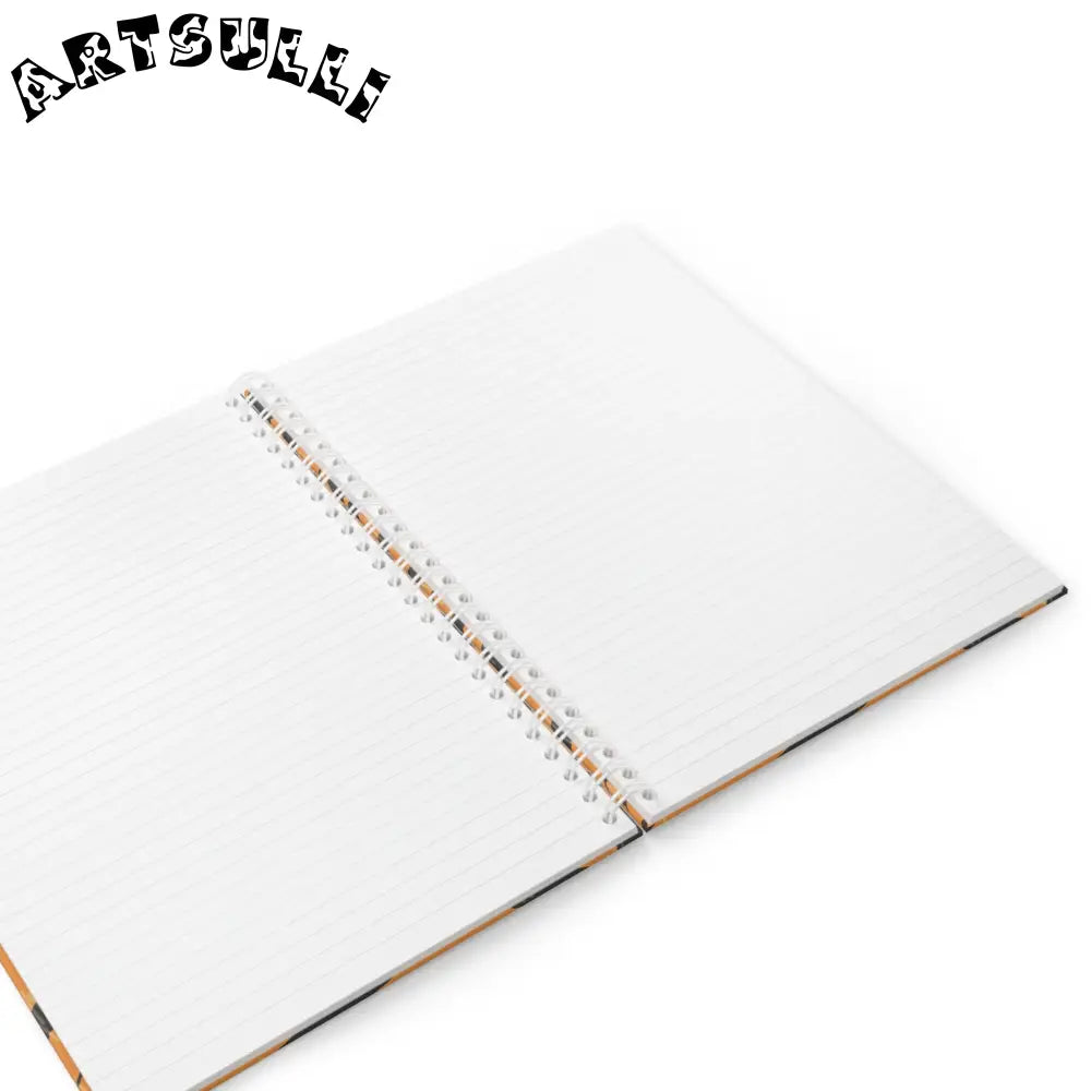 JAKKOUTTHEBXX Tiger Scratches Orange & Black Spiral Notebook
