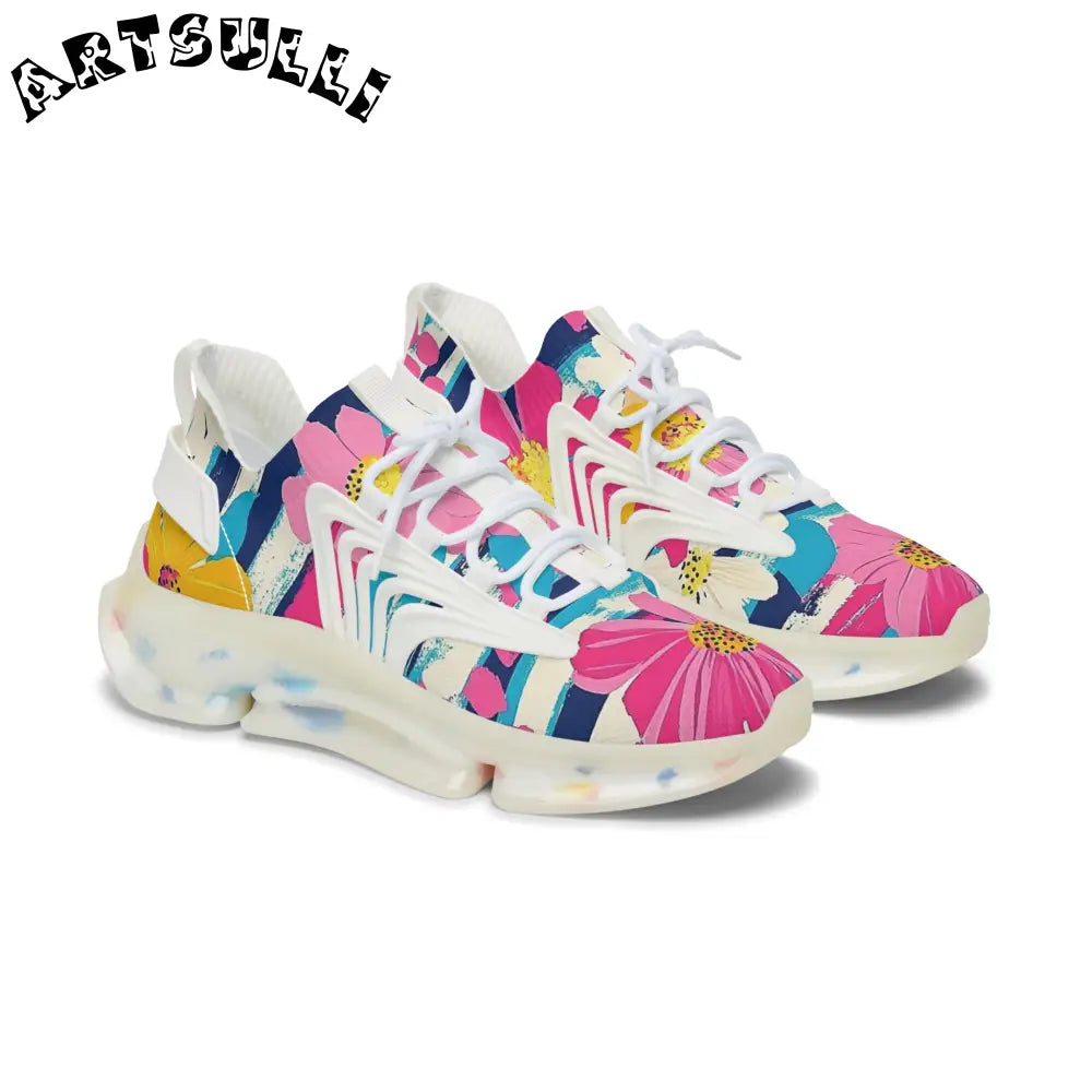 JAKKOUTTHEBXX Dayglo Floral Stripes Multi-Color Women’s Mesh