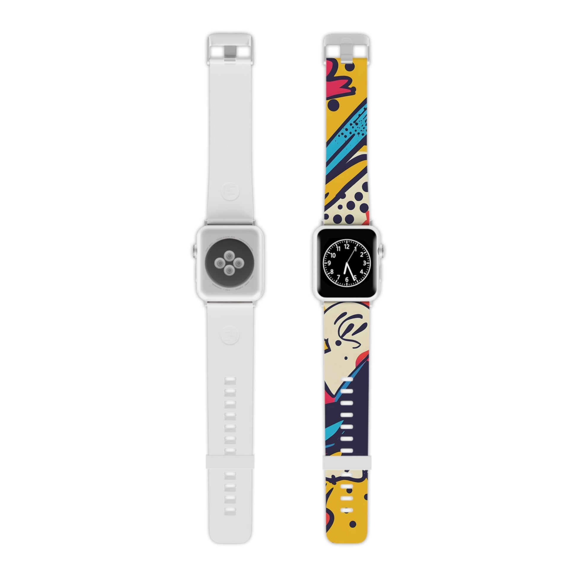 Comic x Pop Art II Watch Band for Apple Watch, Artsulli - Art is Long, Life is Short, Accessories, Size, 8'' × 0.75'' / 38 - 40 mm, Color, Silver, , , 26080763500262319071