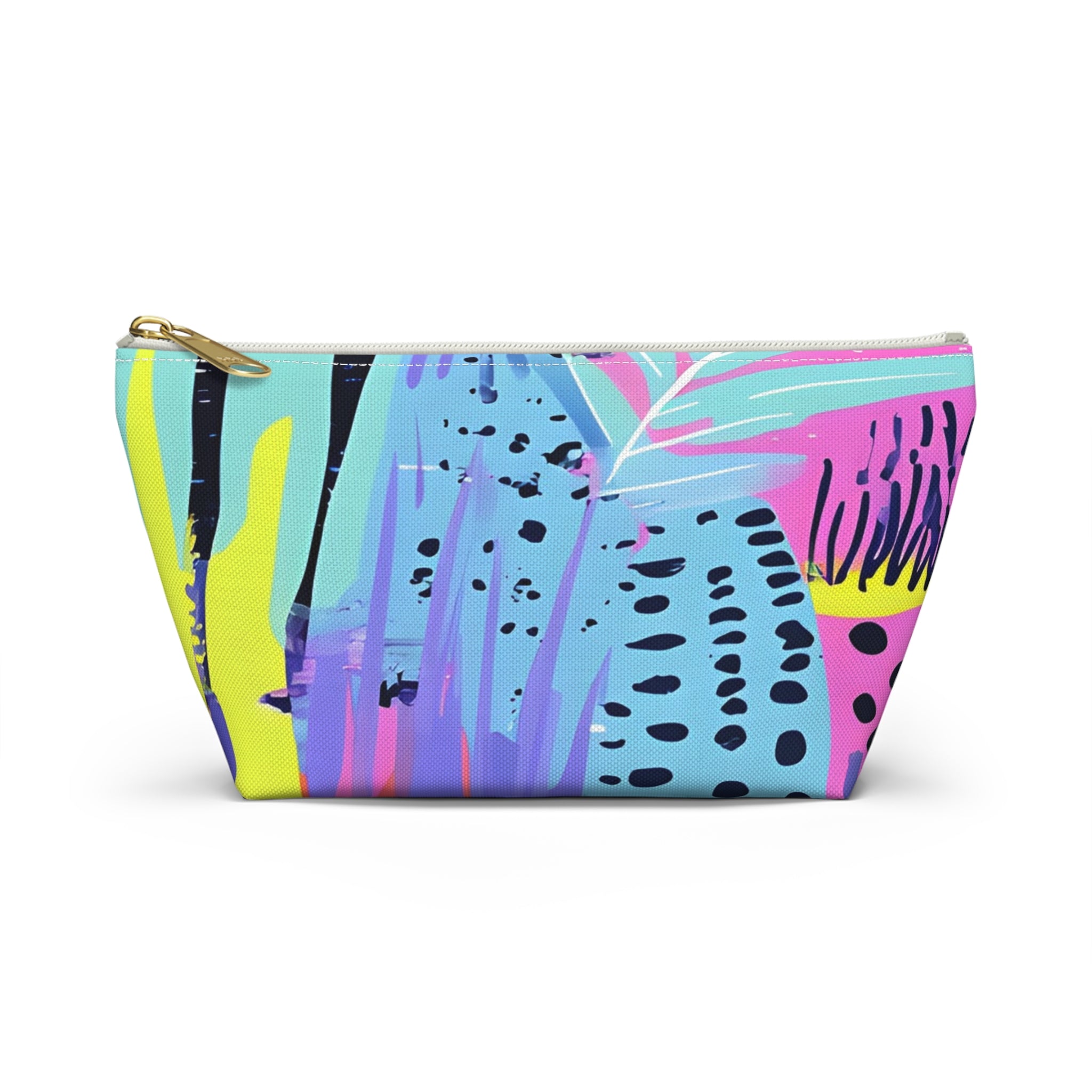 Dark Neon Rainforest Accessory Pouch w T-bottom, Artsulli - Art is Long, Life is Short, Bags, Size, Small, Color, White zipper, , , 33351859532019867159