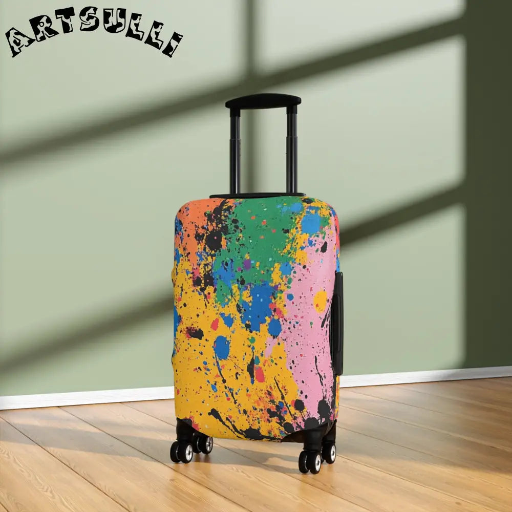 JAKKOUTTHEBXX The Colors Of Paint Splatter Luggage Cover