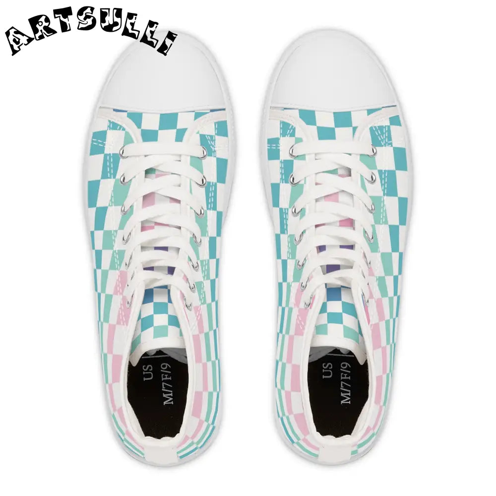 JAKKOUTTHEBXX Vaporwave Rainbow Checkerboard Multi-Color Women’s