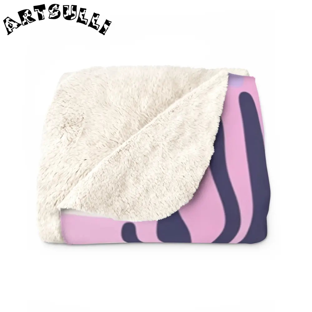JAKKOUTTHEBXX Colorful Abstract Dots and Shapes II Sherpa Fleece