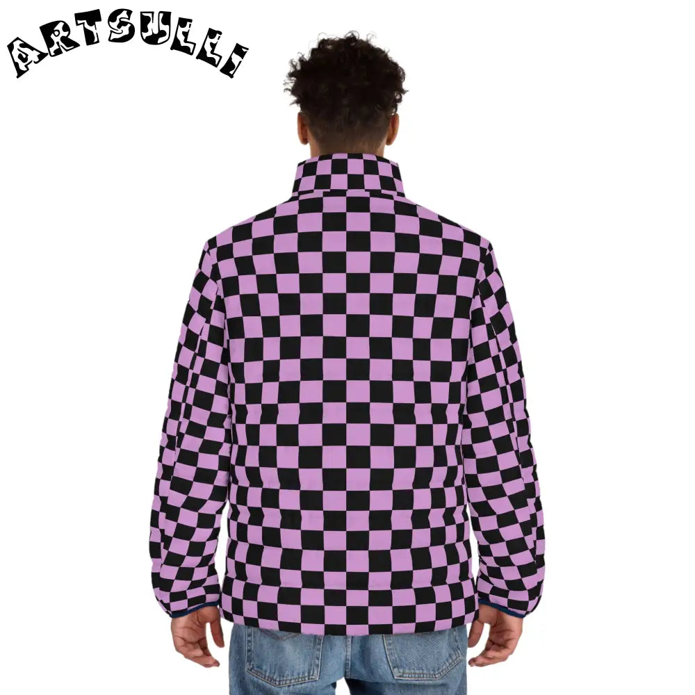 JAKKOUTTHEBXX Pixel Punk Vision Men’s Puffer Jacket (AOP)
