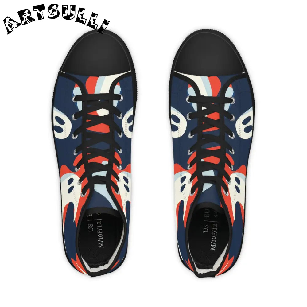 JAKKOUTTHEBXX Camo Ghosts Men’s High Top Sneakers JAKKOUTTHEBXX