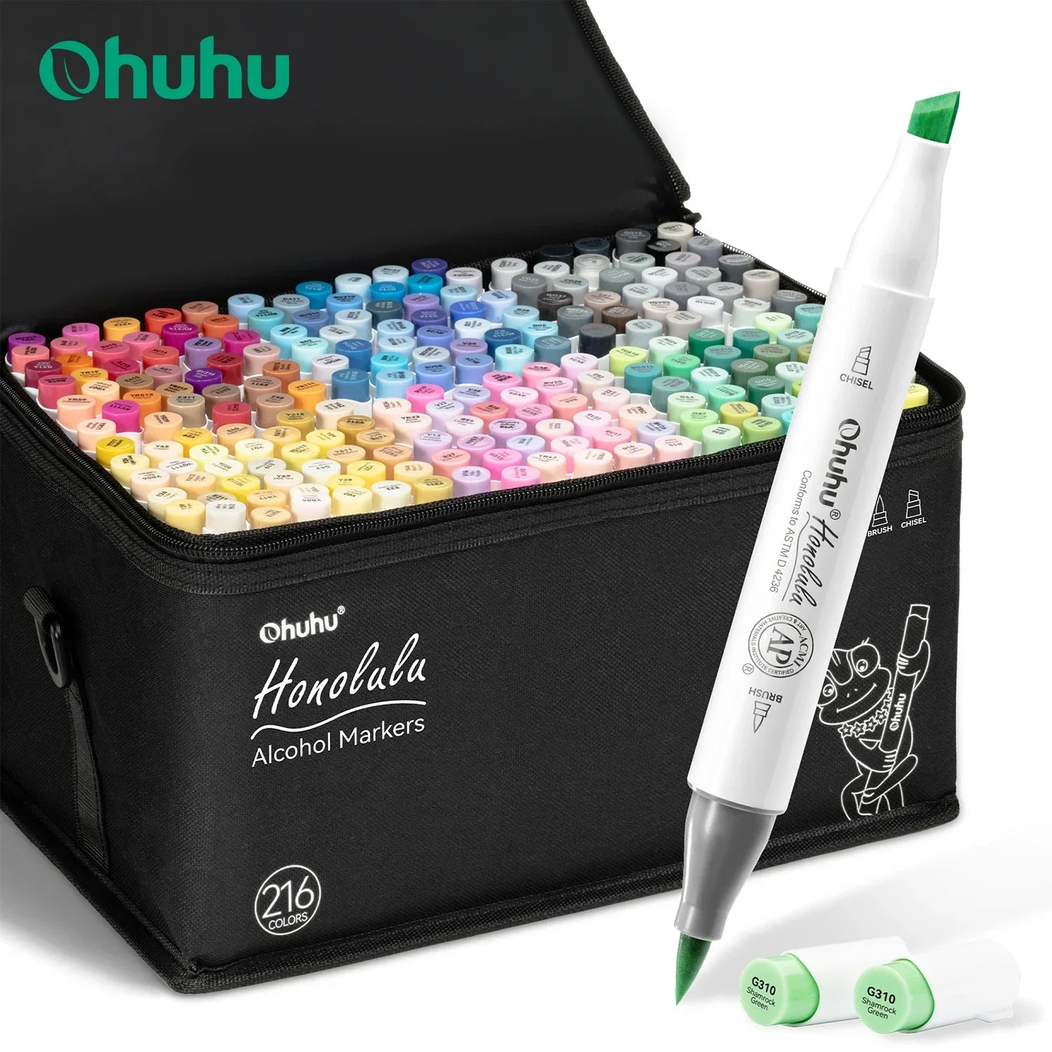 Buy The Best By Artsulli - Art is Long Life Short - Ohuhu Honolulu 216 Colors Marker Pen Set Alcohol Markers Refillable Dual Tips Sketching
