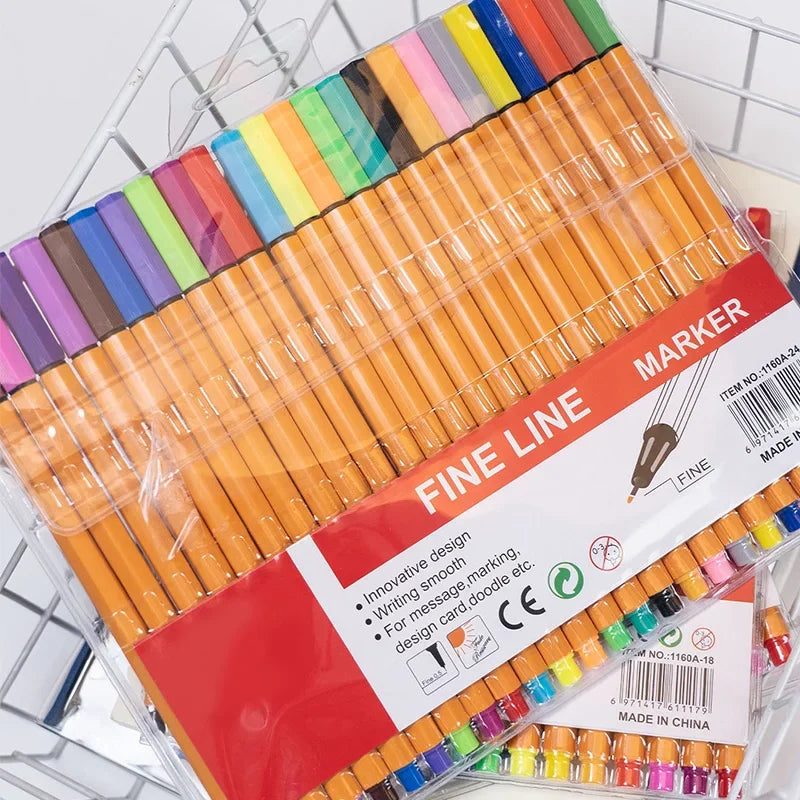 Buy The Best By Artsulli - Art is Long Life Short - 10 color/18 color/24 Color Fine Line Pen Set Waterproof Marking Essential For Students